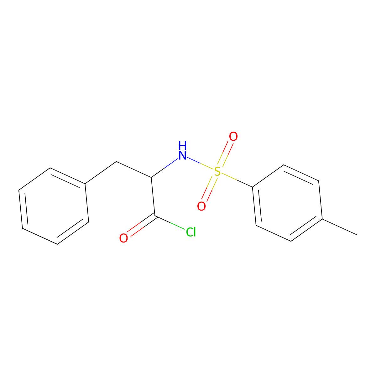 N-(p-Toluenesulfonyl)-L-phenylalanyl Chloride [Optical Resolving Reagent for Alcohols] molecular structure, CAS 1266583-91-8