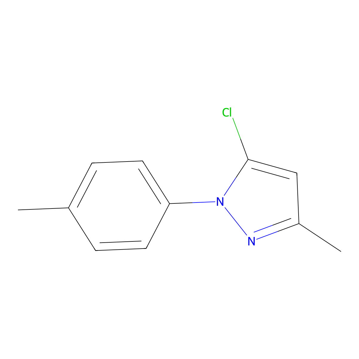 5-chloro-3-methyl-1-(4-methylphenyl)-1H-pyrazole molecular structure, CAS 1266615-39-7
