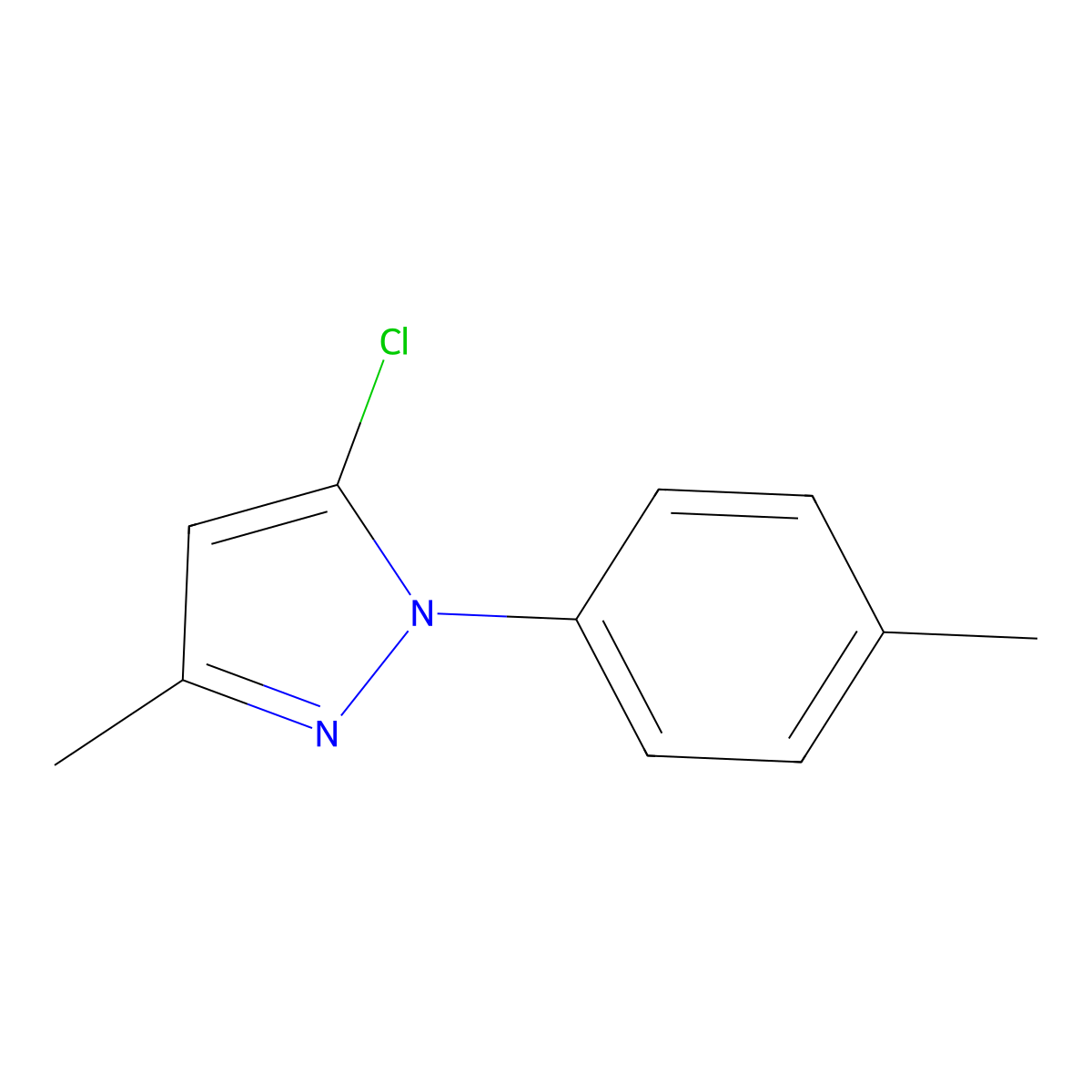 5-chloro-3-methyl-1-(4-methylphenyl)-1H-pyrazole molecular structure, CAS 1266615-39-7