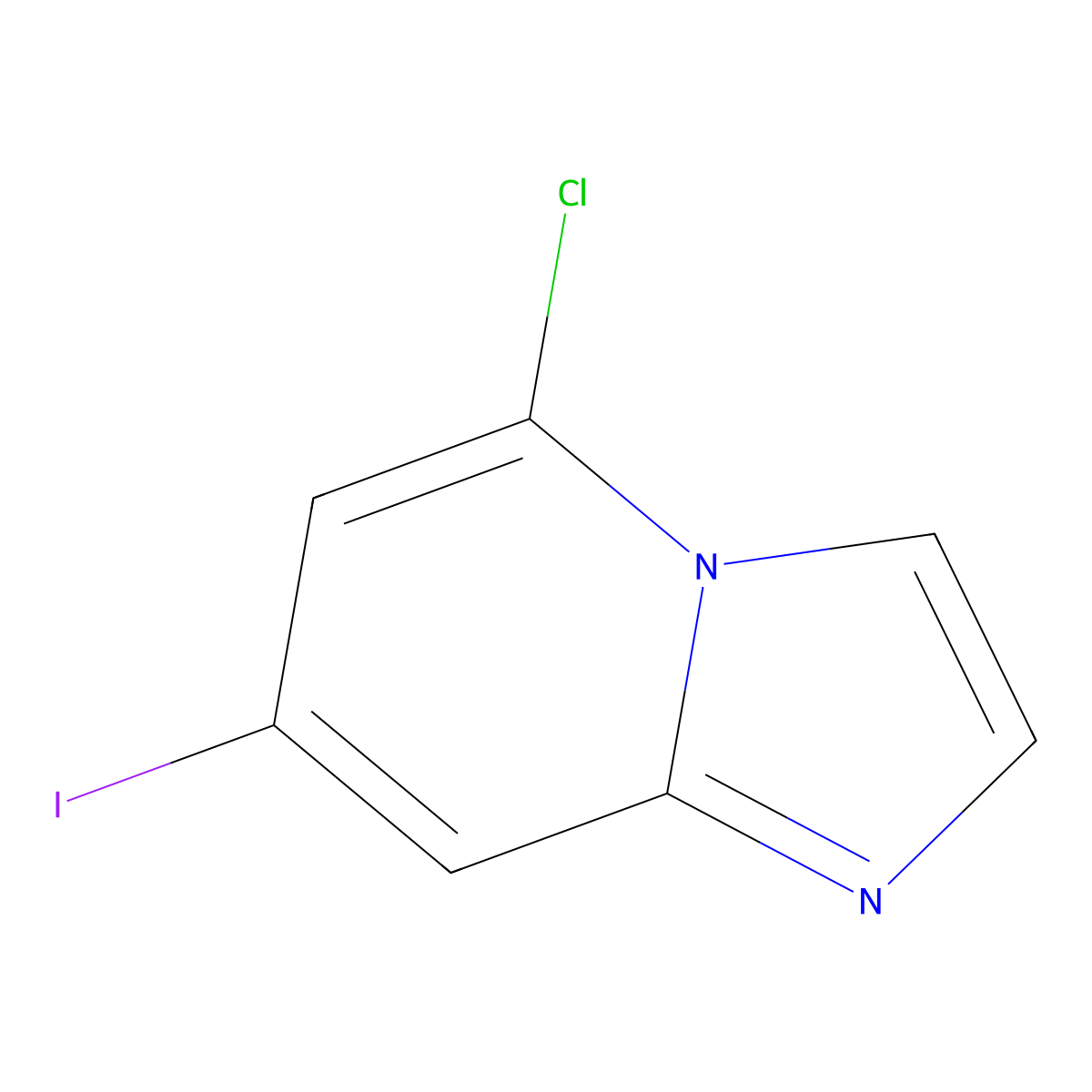 5-Chloro-7-iodoimidazo[1,2-a]pyridine molecular structure, CAS 1266656-98-7
