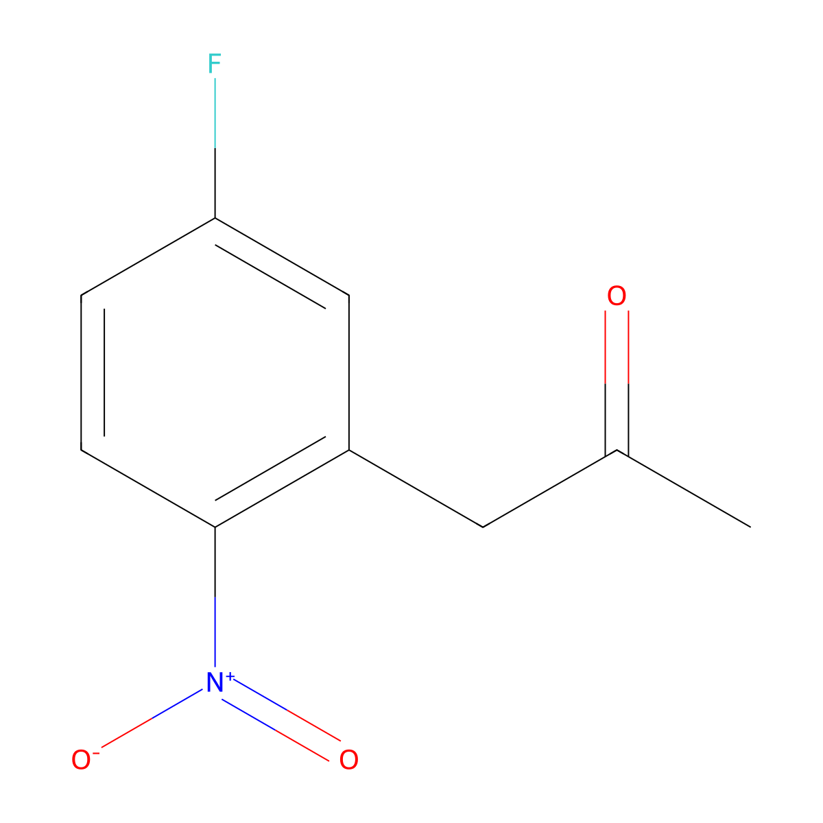 5-Fluoro-2-nitrophenylacetone molecular structure, CAS 1266659-06-6