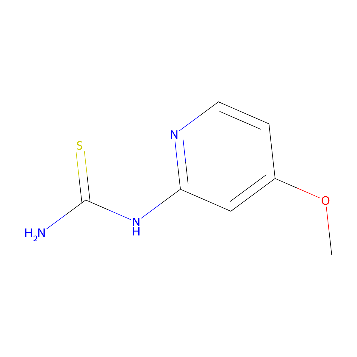1-(4-Methoxypyridin-2-yl)thiourea molecular structure, CAS 1266677-00-2