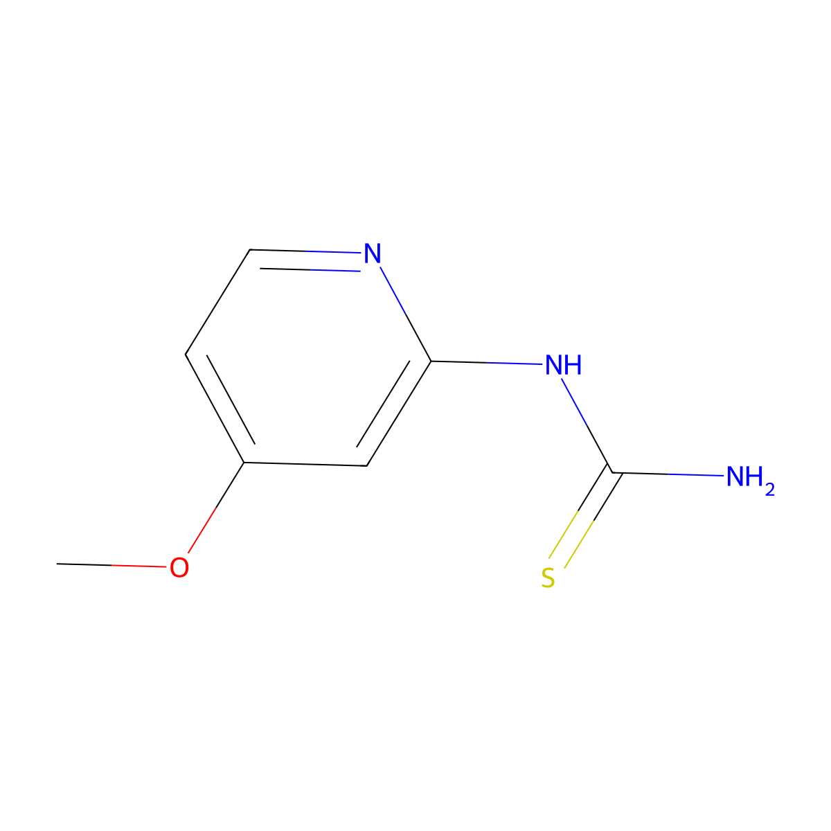 1-(4-Methoxypyridin-2-yl)thiourea molecular structure, CAS 1266677-00-2