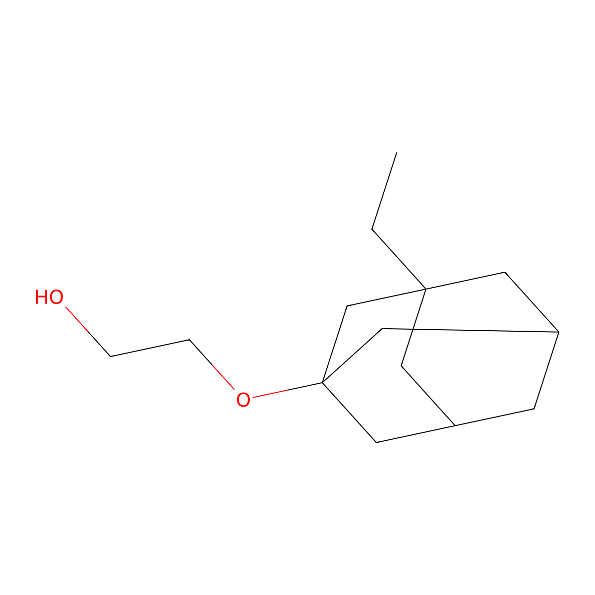 2-[(3-Ethyl-1-adamantyl)oxy]ethanol molecular structure, CAS 1266678-99-2