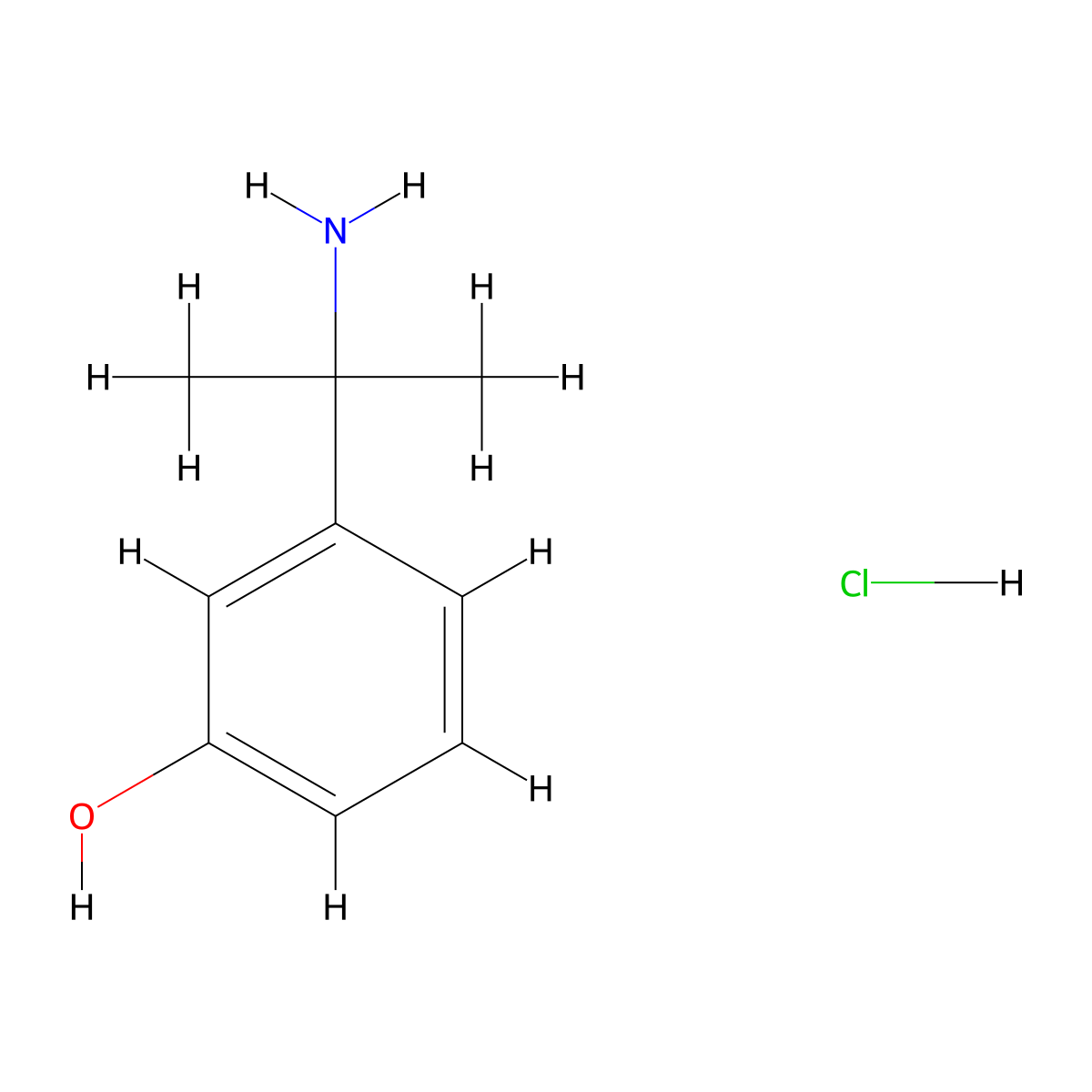 3-(2-Aminopropan-2-yl)phenol hydrochloride molecular structure, CAS 1266685-86-2