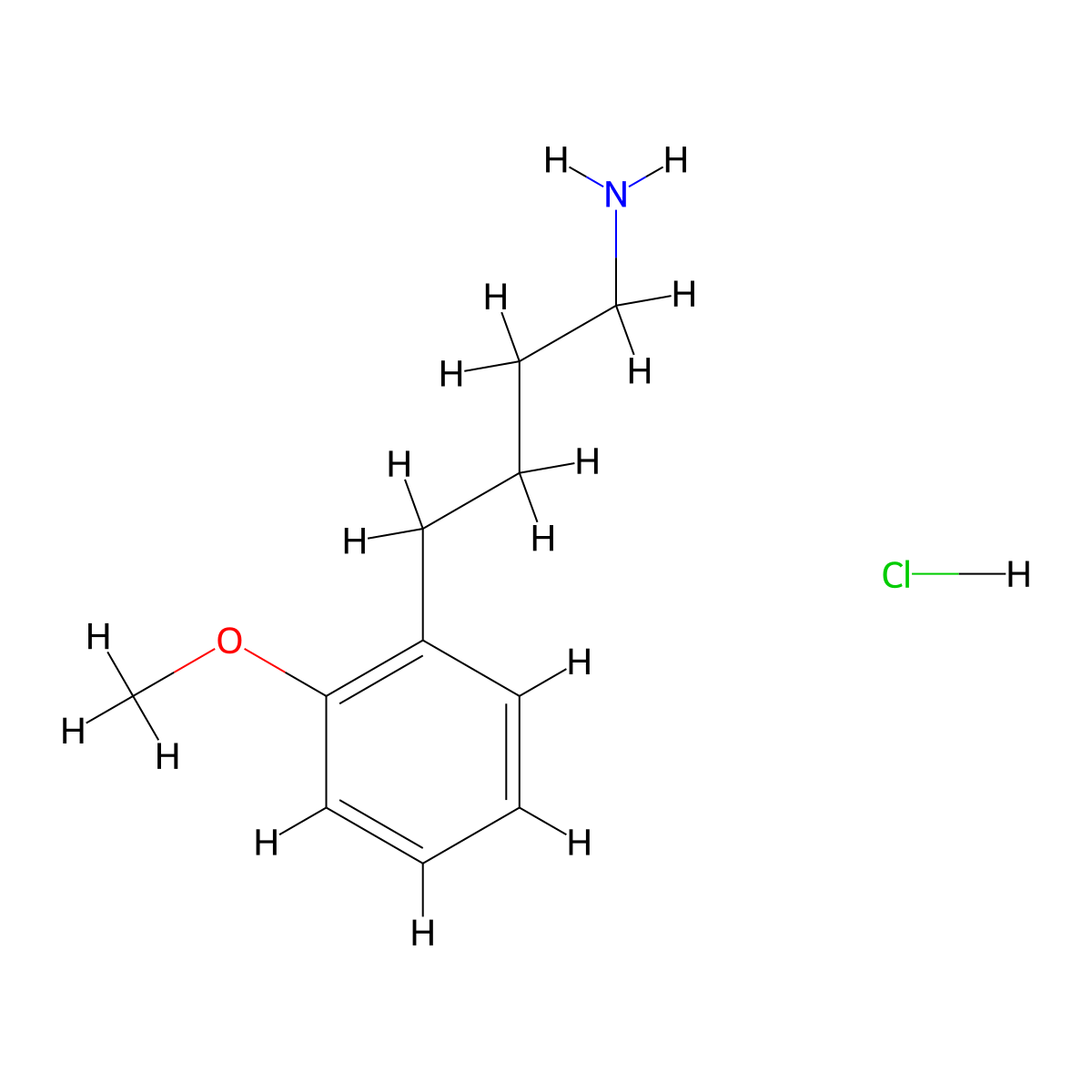 4-(2-Methoxyphenyl)butan-1-amine hydrochloride molecular structure, CAS 1266686-04-7