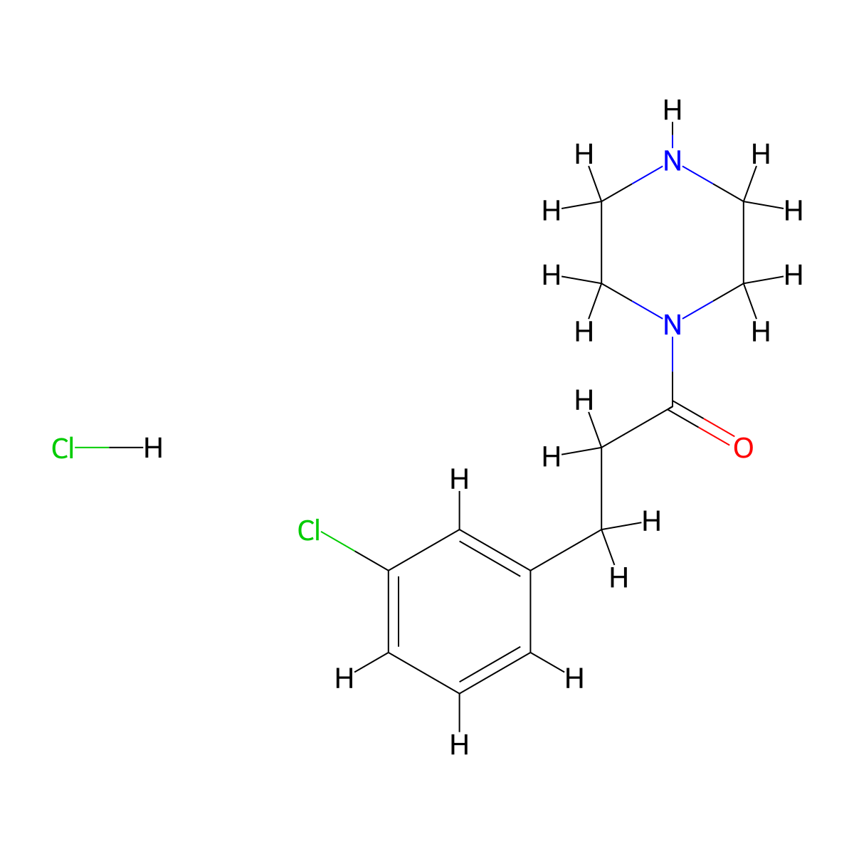 3-(3-Chlorophenyl)-1-(piperazin-1-yl)propan-1-one hydrochloride molecular structure, CAS 1266686-14-9