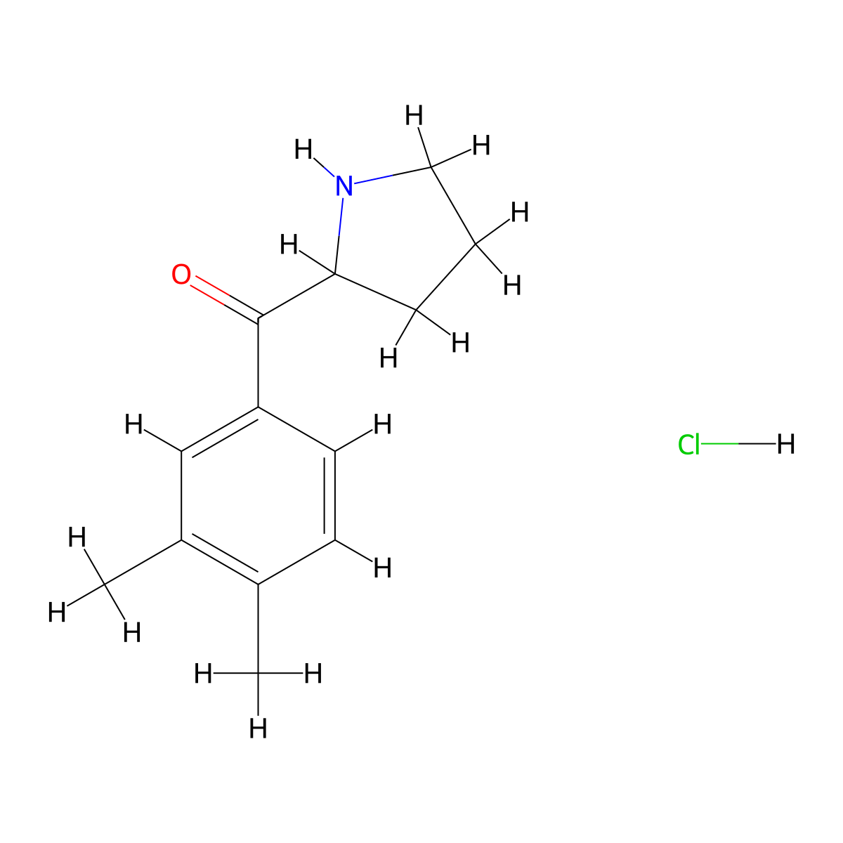2-(3,4-Dimethylbenzoyl)pyrrolidine hydrochloride molecular structure, CAS 1266686-28-5