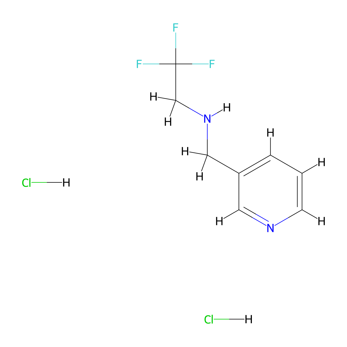 [(Pyridin-3-yl)methyl](2,2,2-trifluoroethyl)amine dihydrochloride molecular structure, CAS 1266686-41-2