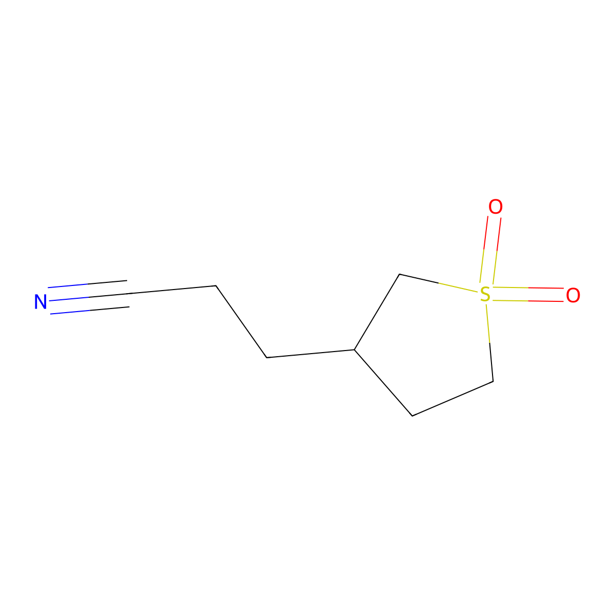 3-(1,1-Dioxo-1$l^{6}-thiolan-3-yl)propanenitrile molecular structure, CAS 1266688-02-1