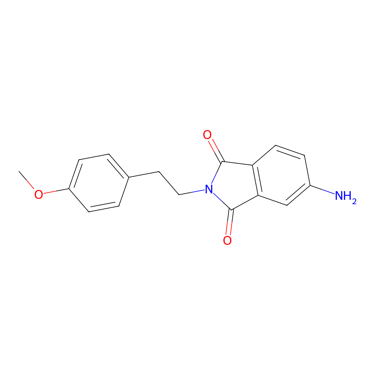 5-Amino-2-(4-methoxyphenethyl)isoindoline-1,3-dione molecular structure, CAS 1266688-12-3