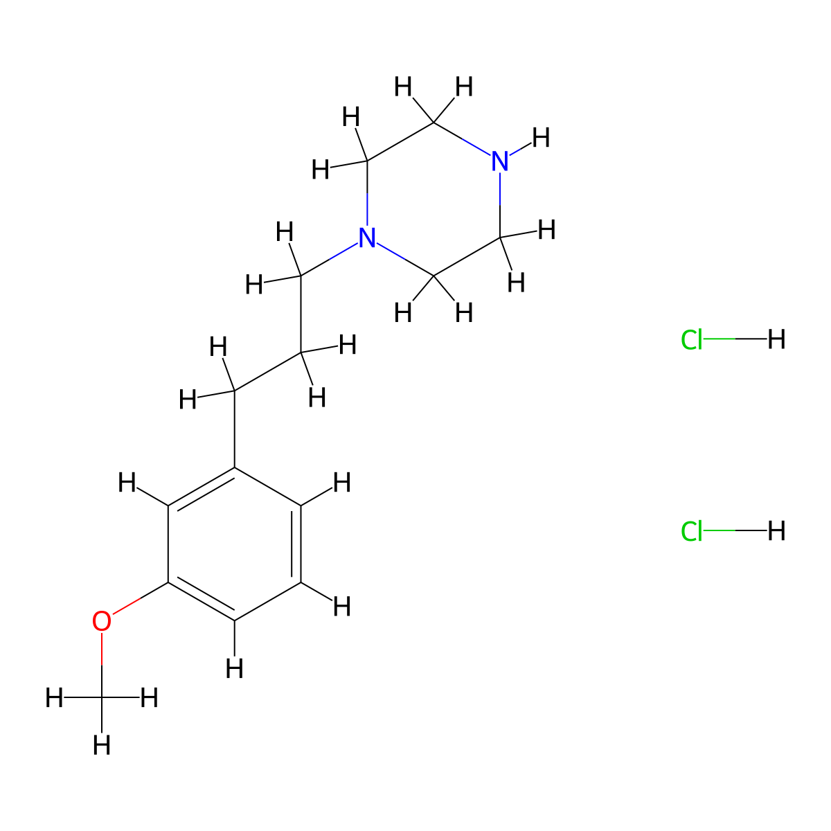 1-[3-(3-Methoxyphenyl)propyl]piperazine dihydrochloride molecular structure, CAS 1266688-72-5