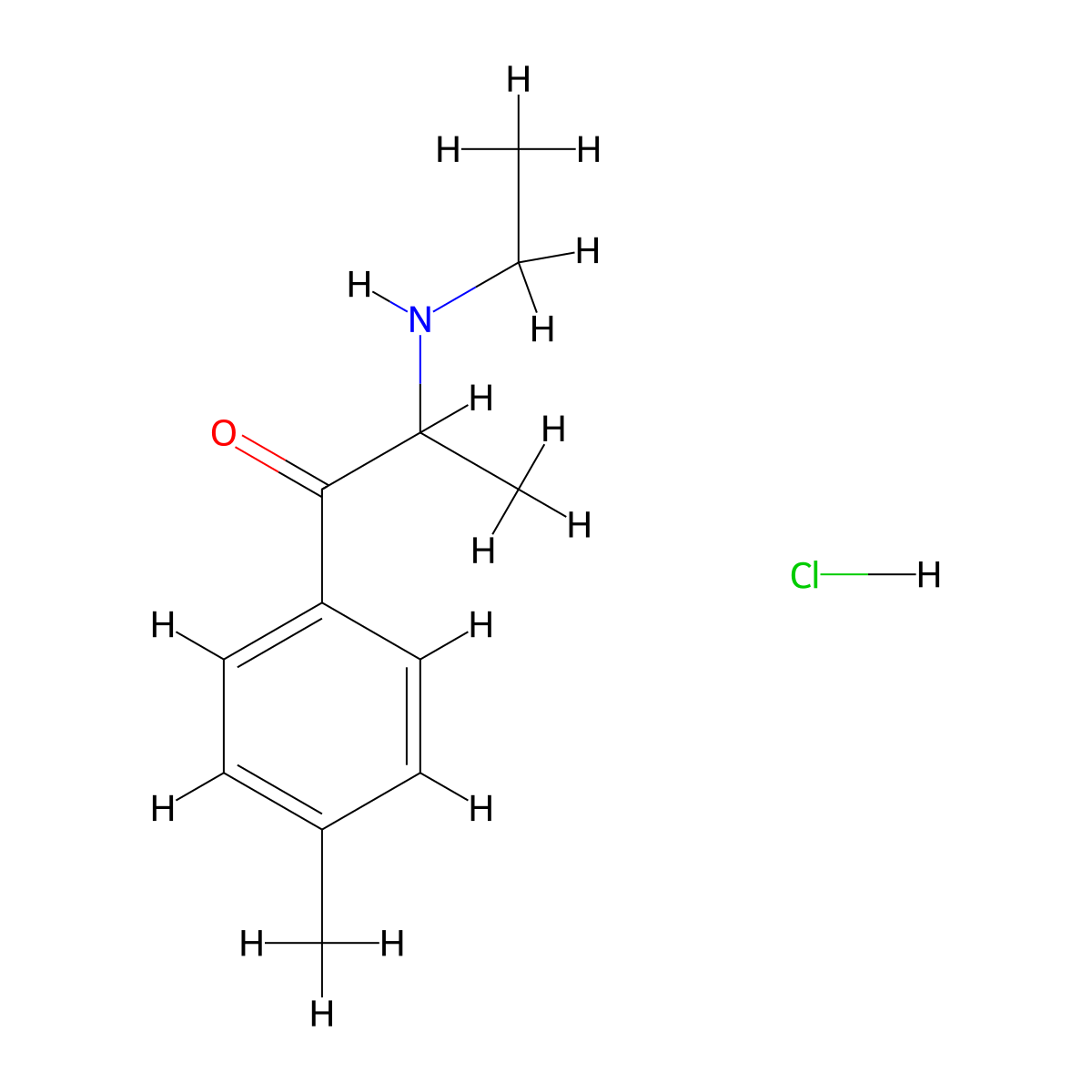 2-(Ethylamino)-1-(p-tolyl)propan-1-one hydrochloride molecular structure, CAS 1266688-86-1