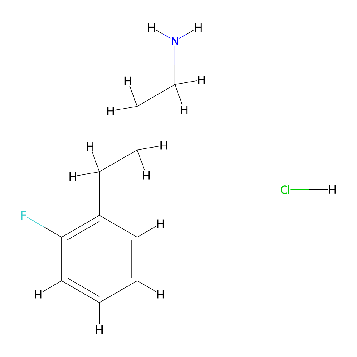 4-(2-Fluorophenyl)butan-1-amine hydrochloride molecular structure, CAS 1266689-03-5