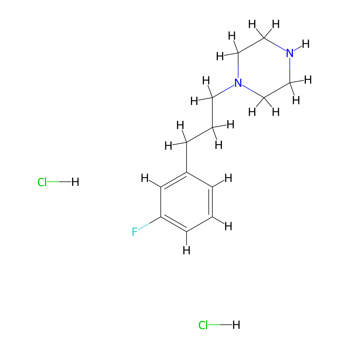 1-[3-(3-Fluorophenyl)propyl]piperazine dihydrochloride molecular structure, CAS 1266689-11-5