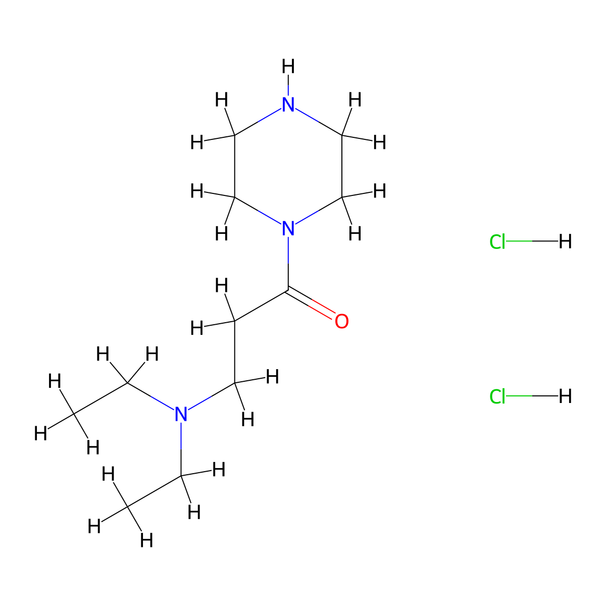 3-(Diethylamino)-1-(piperazin-1-yl)propan-1-one dihydrochloride molecular structure, CAS 1266689-51-3