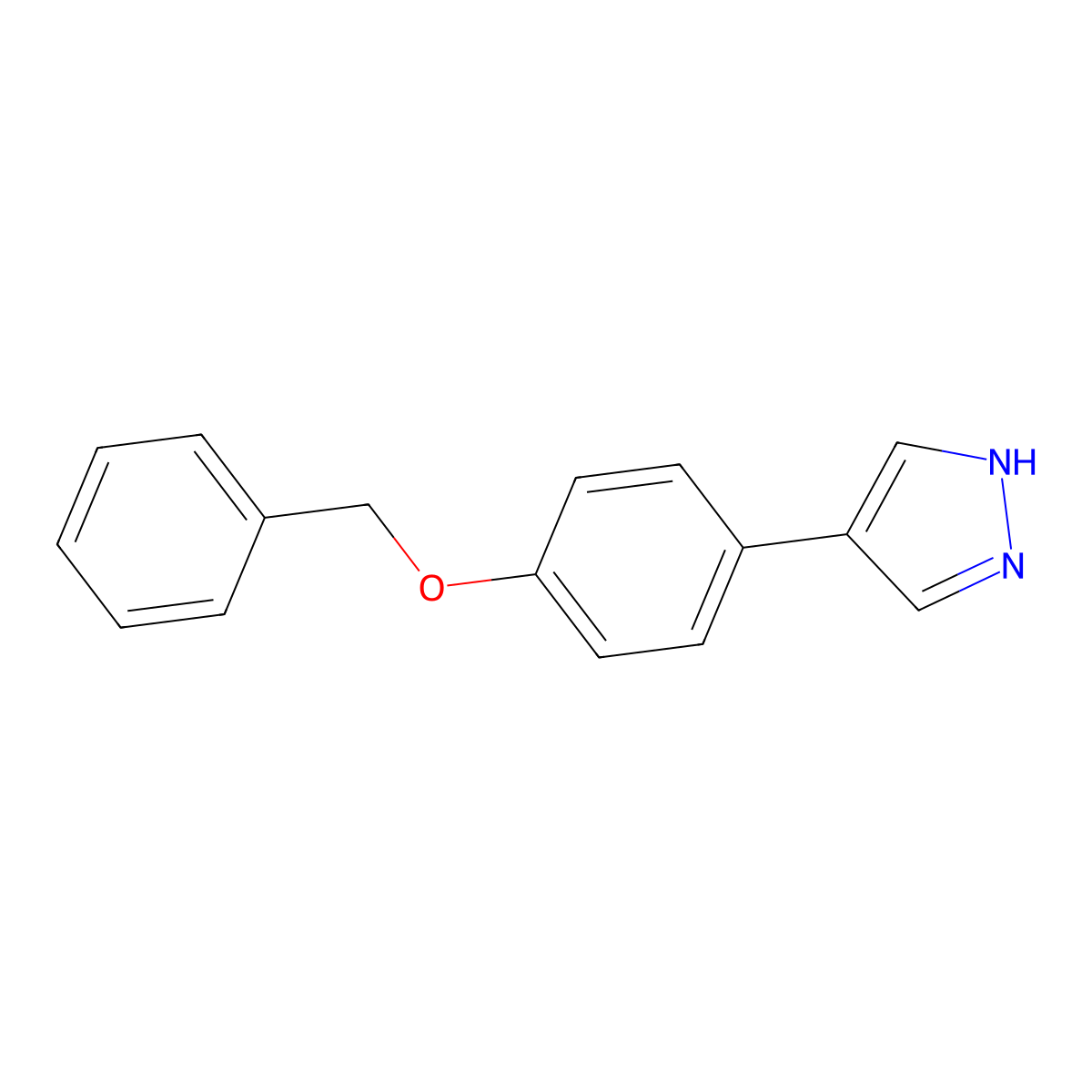 4-(4-(Benzyloxy)phenyl)-1h-pyrazole molecular structure, CAS 1266690-18-9