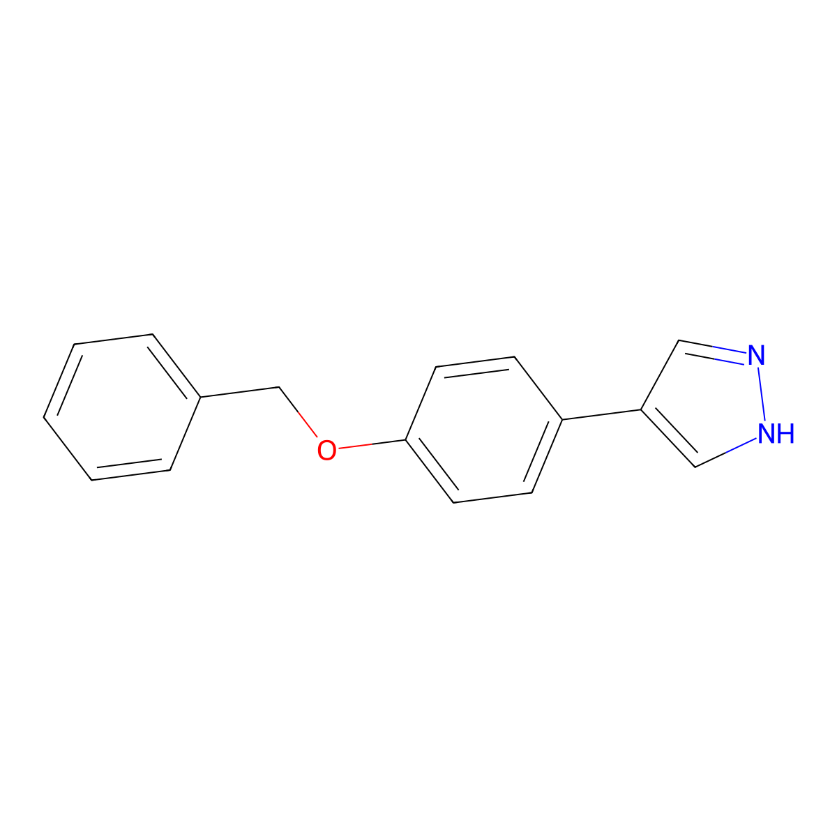 4-(4-(Benzyloxy)phenyl)-1h-pyrazole molecular structure, CAS 1266690-18-9