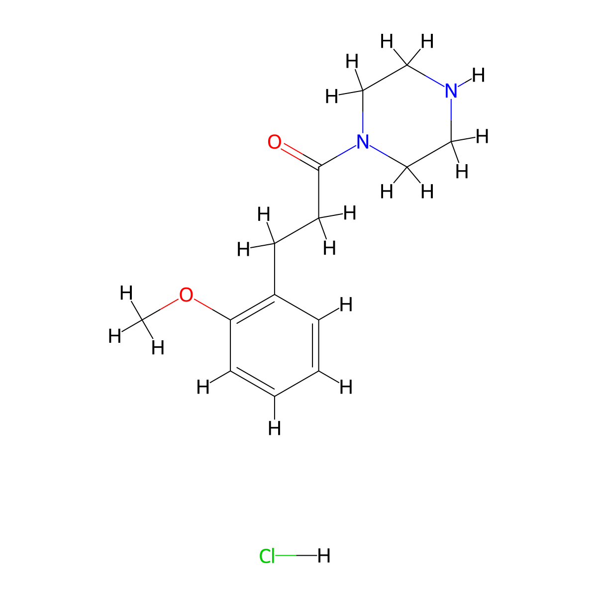 3-(2-Methoxyphenyl)-1-(piperazin-1-yl)propan-1-one hydrochloride molecular structure, CAS 1266690-36-1