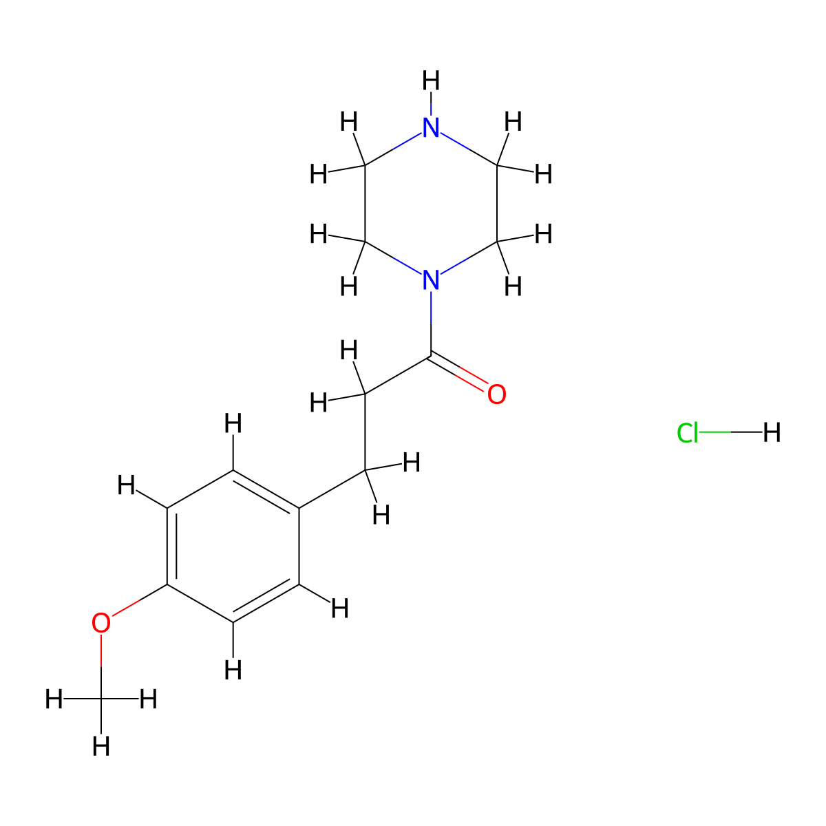 3-(4-Methoxyphenyl)-1-(piperazin-1-yl)propan-1-one hydrochloride molecular structure, CAS 1266690-44-1