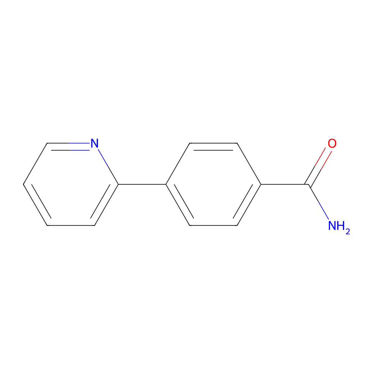 4-(Pyridin-2-YL)benzamide molecular structure, CAS 1266690-64-5