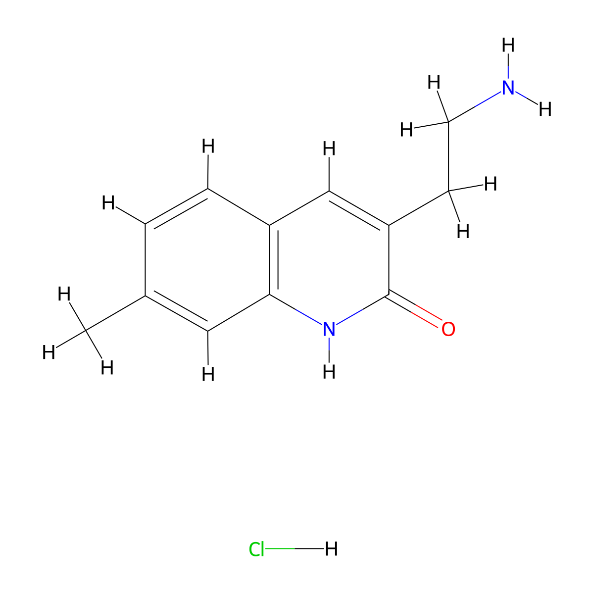 3-(2-aminoethyl)-7-methylquinolin-2(1H)-one hydrochloride molecular structure, CAS 1266690-70-3