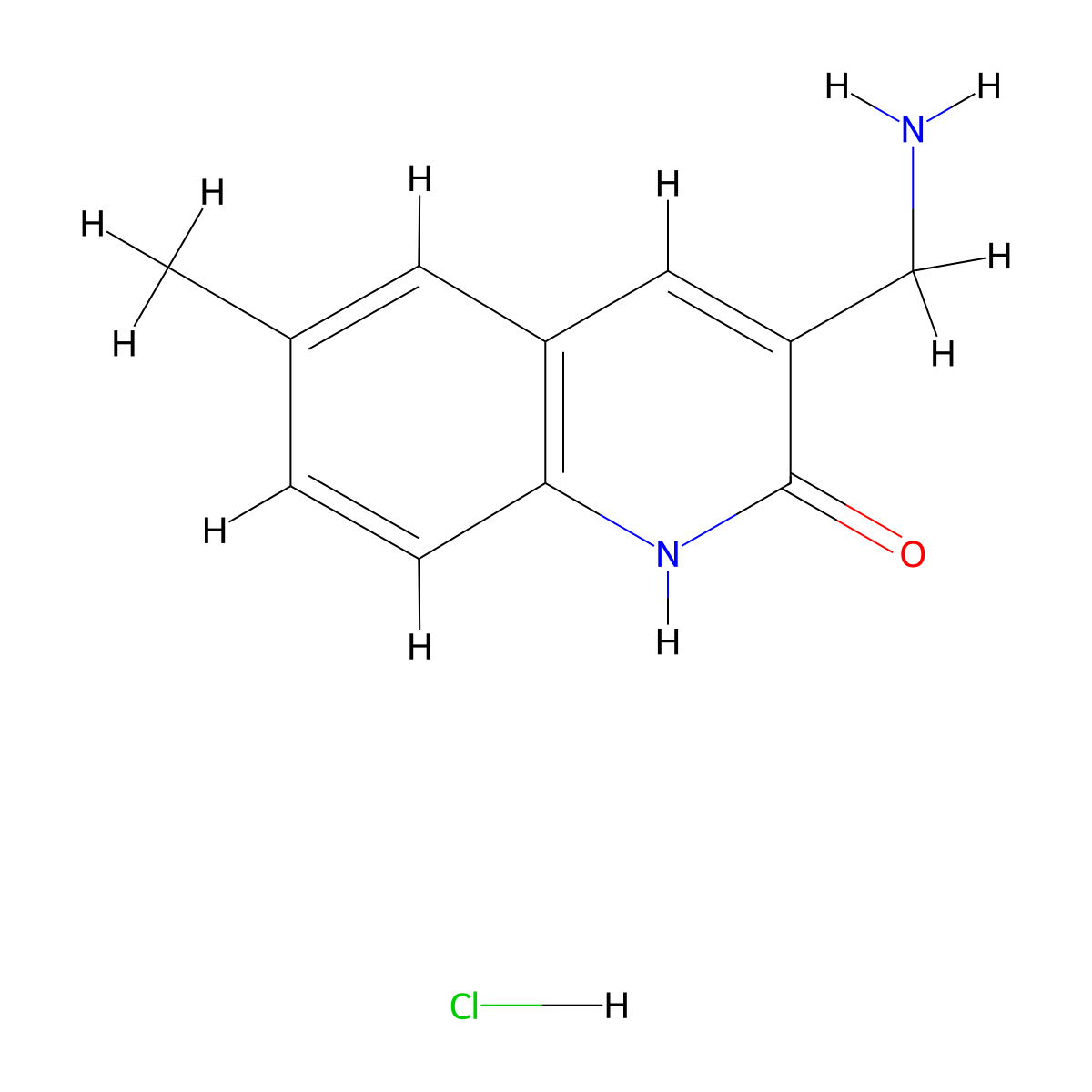 3-(Aminomethyl)-6-methyl-1,2-dihydroquinolin-2-one hydrochloride molecular structure, CAS 1266691-46-6