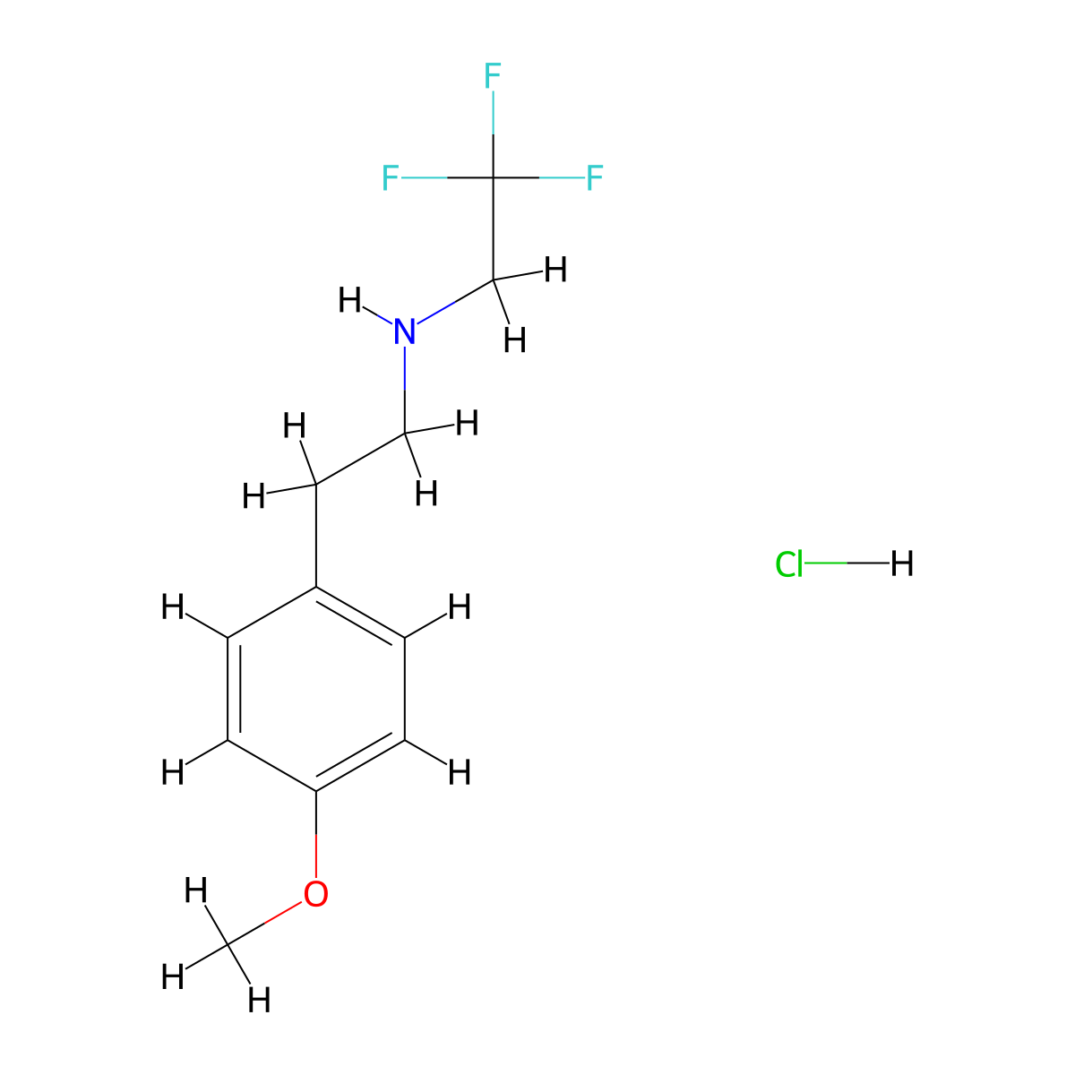 [2-(4-Methoxyphenyl)ethyl](2,2,2-trifluoroethyl)amine hydrochloride molecular structure, CAS 1266692-68-5