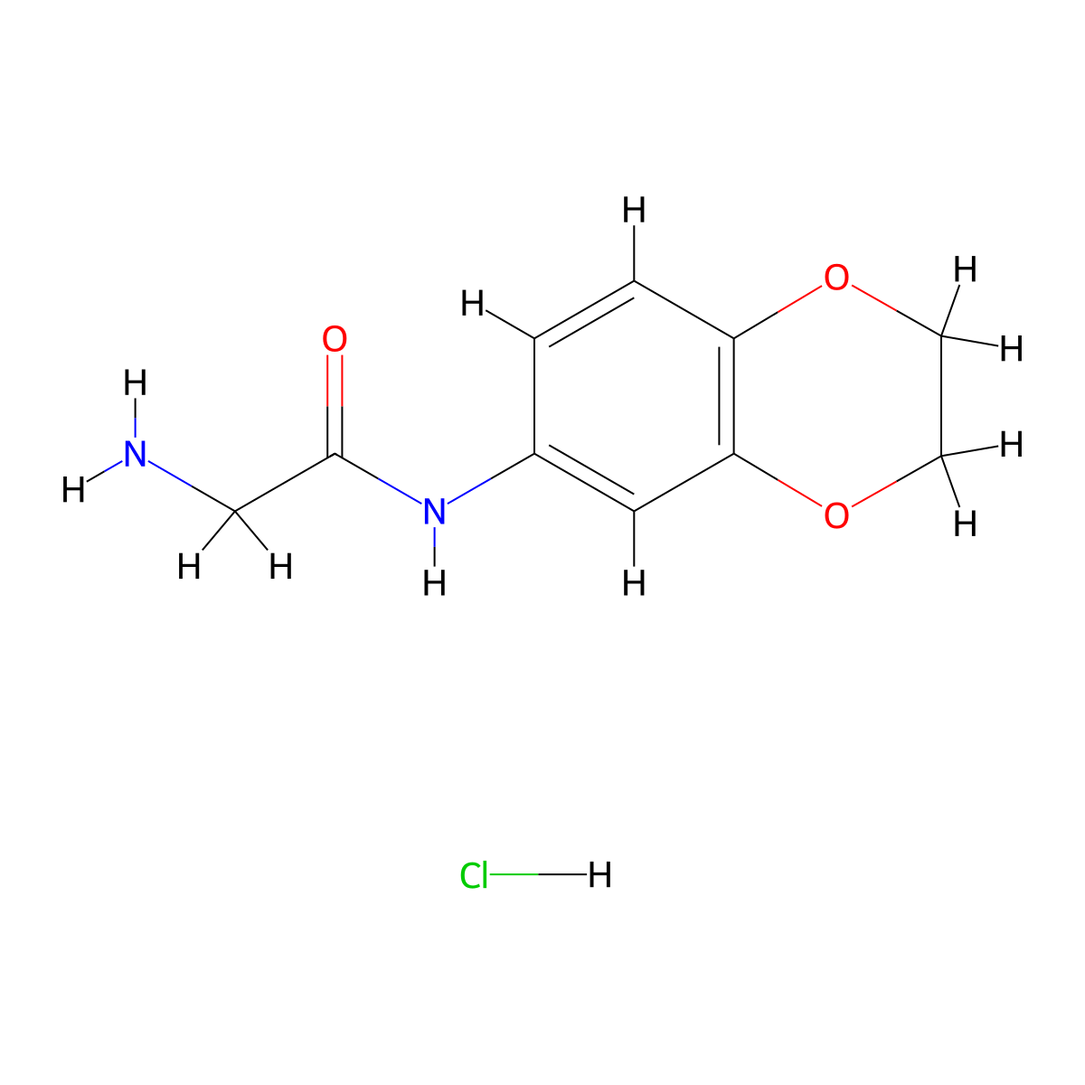 2-amino-N-(2,3-dihydro-1,4-benzodioxin-6-yl)acetamide hydrochloride molecular structure, CAS 1266693-66-6