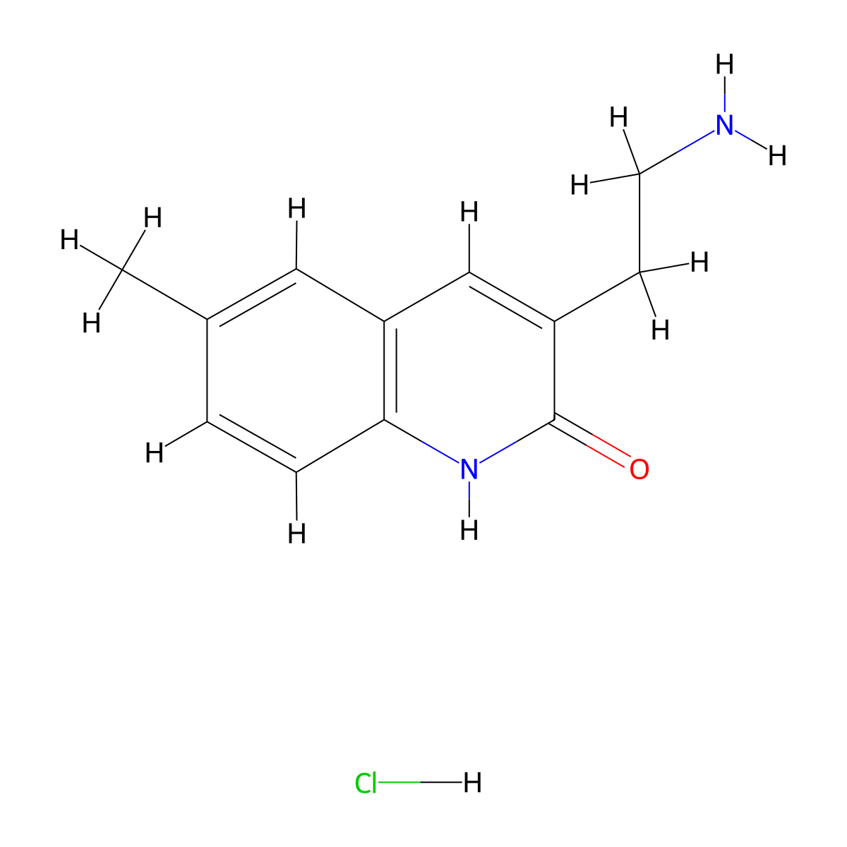 3-(2-Aminoethyl)-6-methyl-1,2-dihydroquinolin-2-one hydrochloride molecular structure, CAS 1266693-90-6