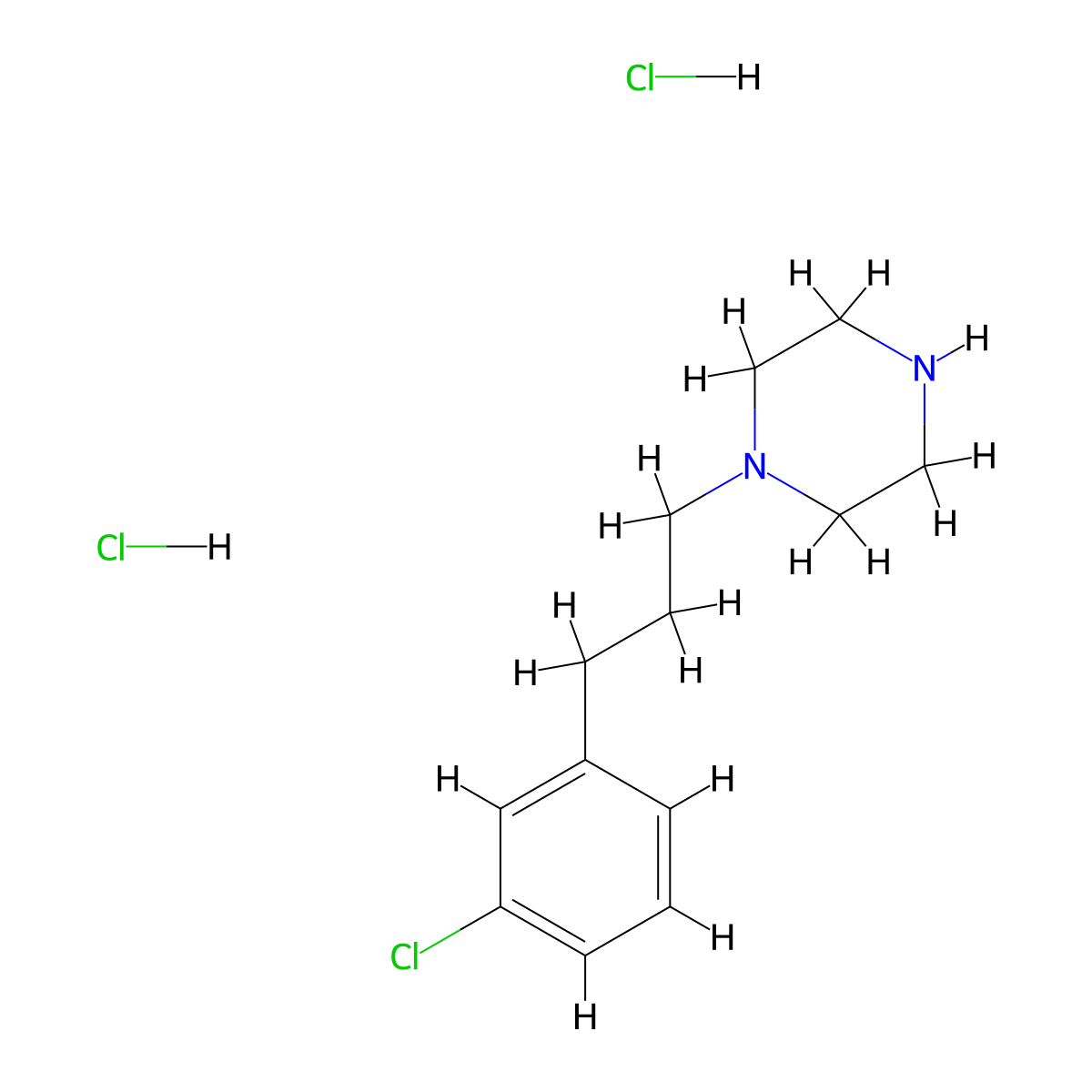 1-[3-(3-Chlorophenyl)propyl]piperazine dihydrochloride molecular structure, CAS 1266694-48-7