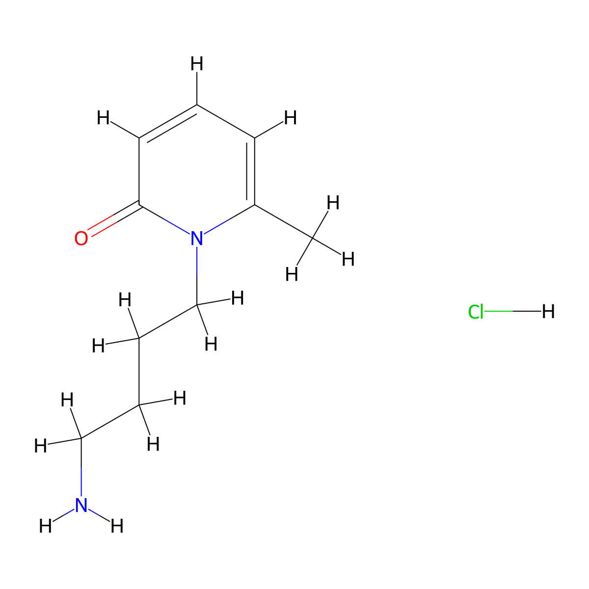 1-(4-Aminobutyl)-6-methyl-1,2-dihydropyridin-2-one hydrochloride molecular structure, CAS 1266695-55-9