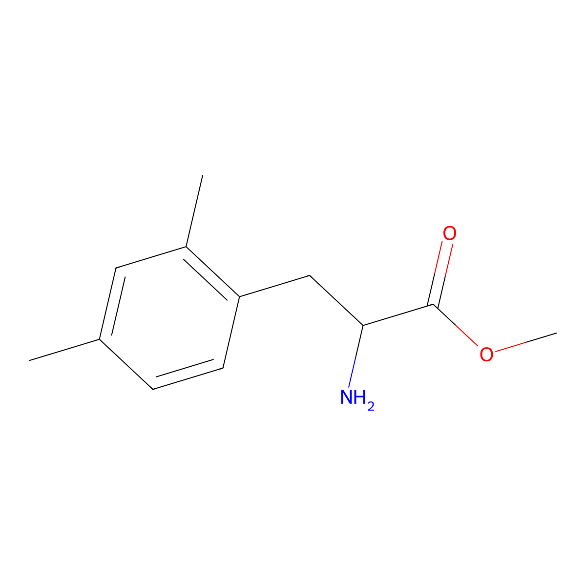 Methyl 2-amino-3-(2,4-dimethylphenyl)propanoate molecular structure, CAS 1266705-15-0