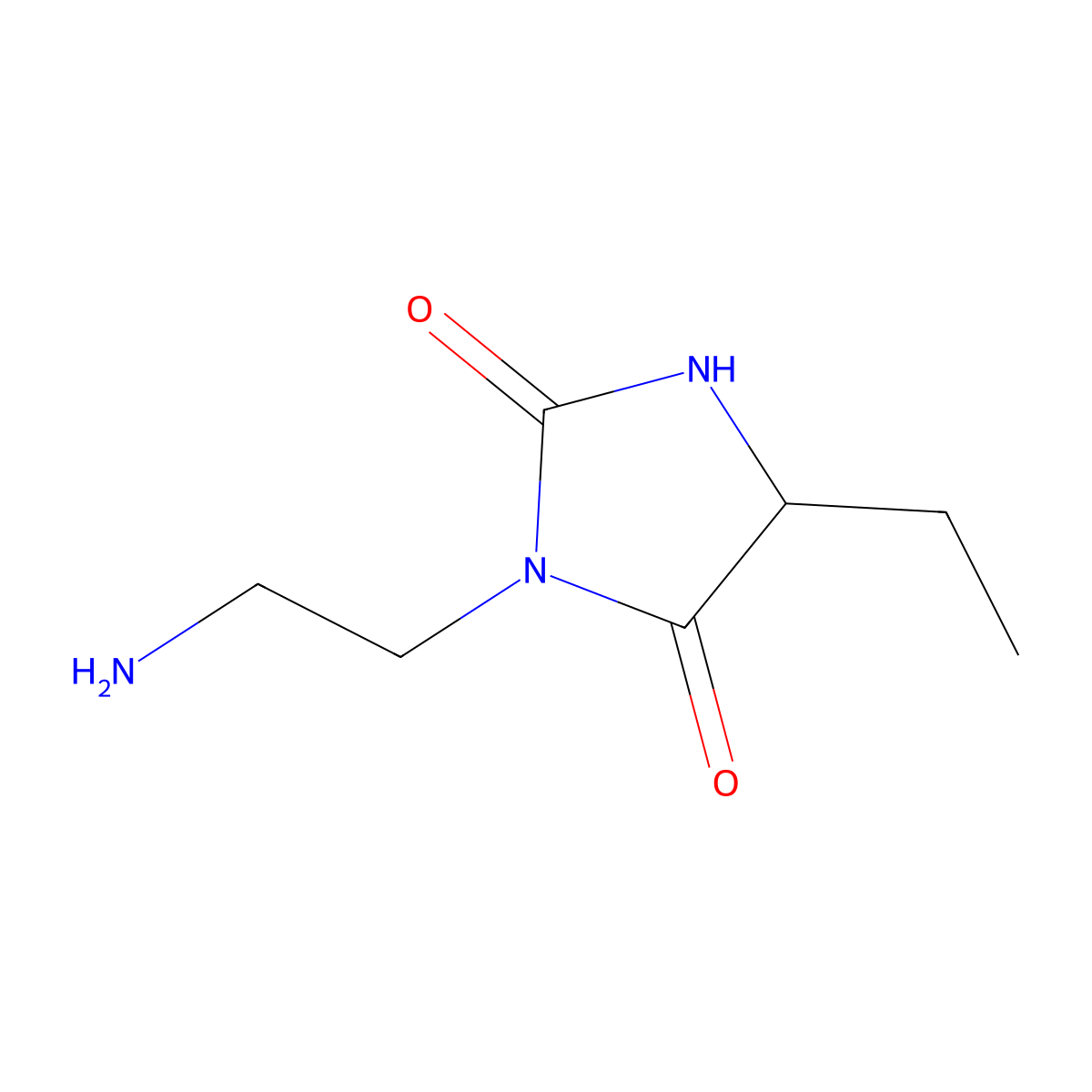 3-(2-Aminoethyl)-5-ethylimidazolidine-2,4-dione molecular structure, CAS 1266719-79-2