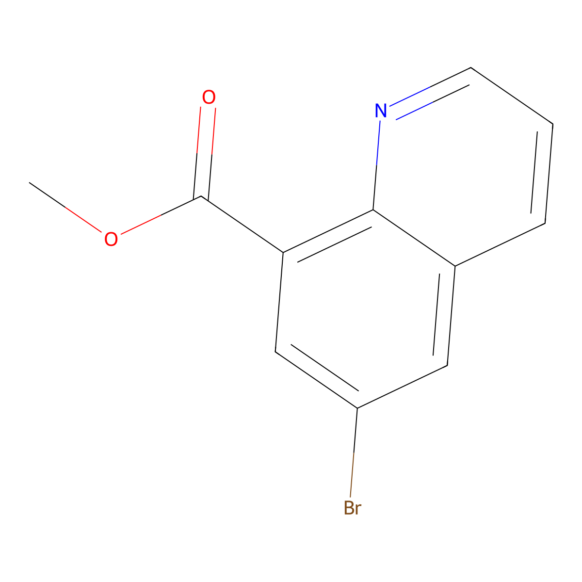 Methyl 6-bromoquinoline-8-carboxylate molecular structure, CAS 1266728-34-0