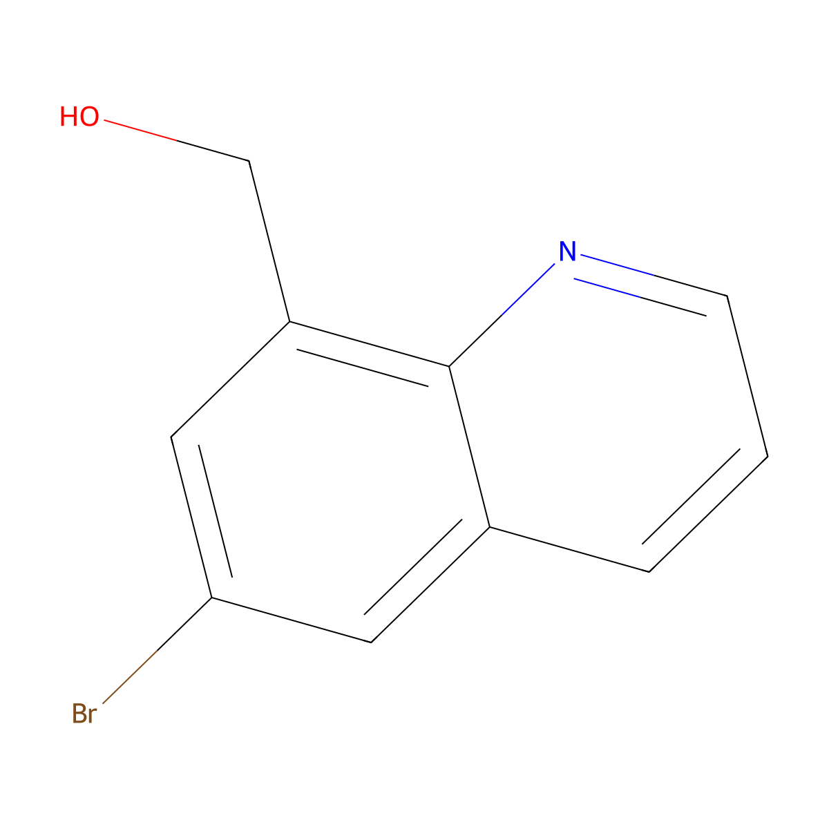 (6-Bromoquinolin-8-yl)methanol molecular structure, CAS 1266728-35-1