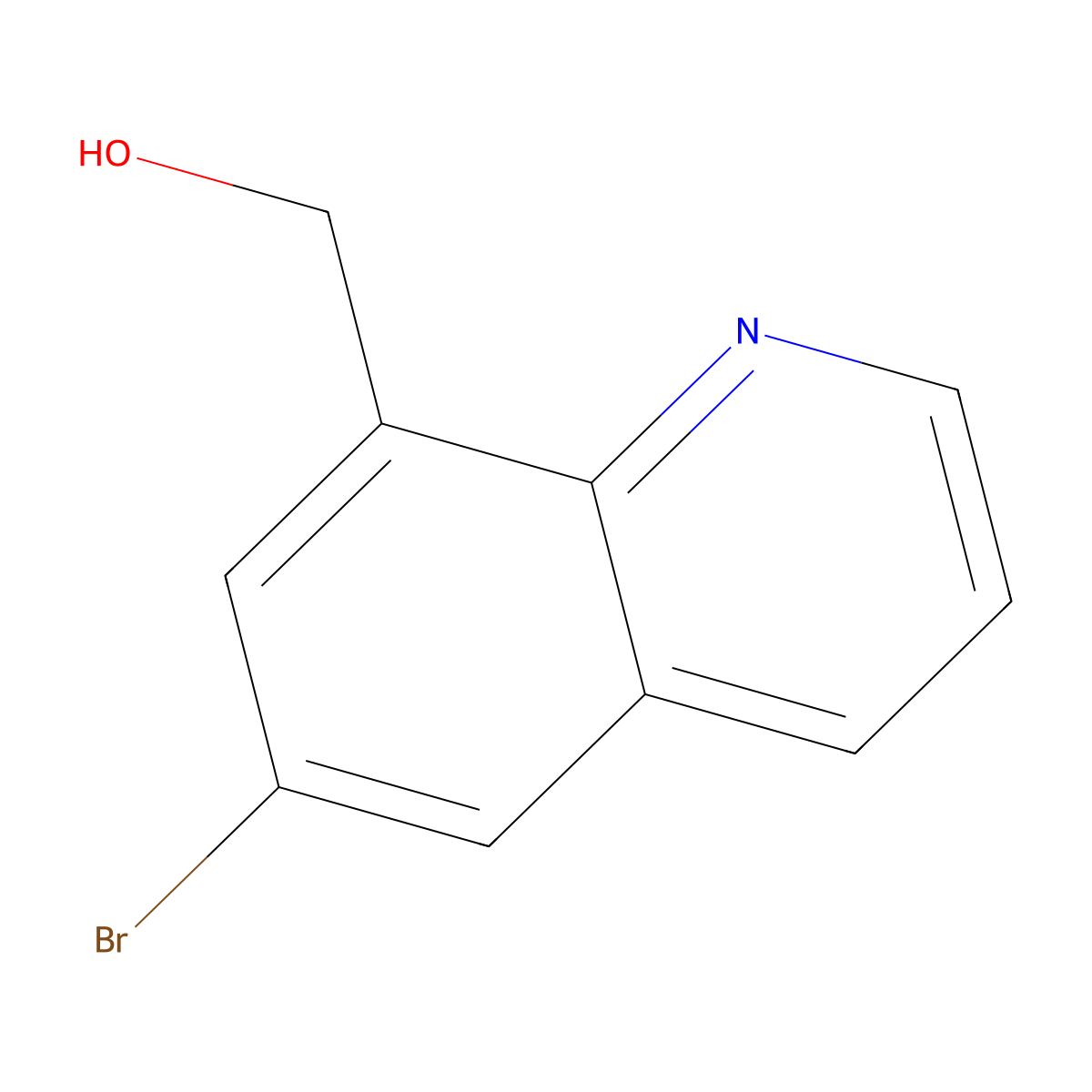 (6-Bromoquinolin-8-yl)methanol molecular structure, CAS 1266728-35-1