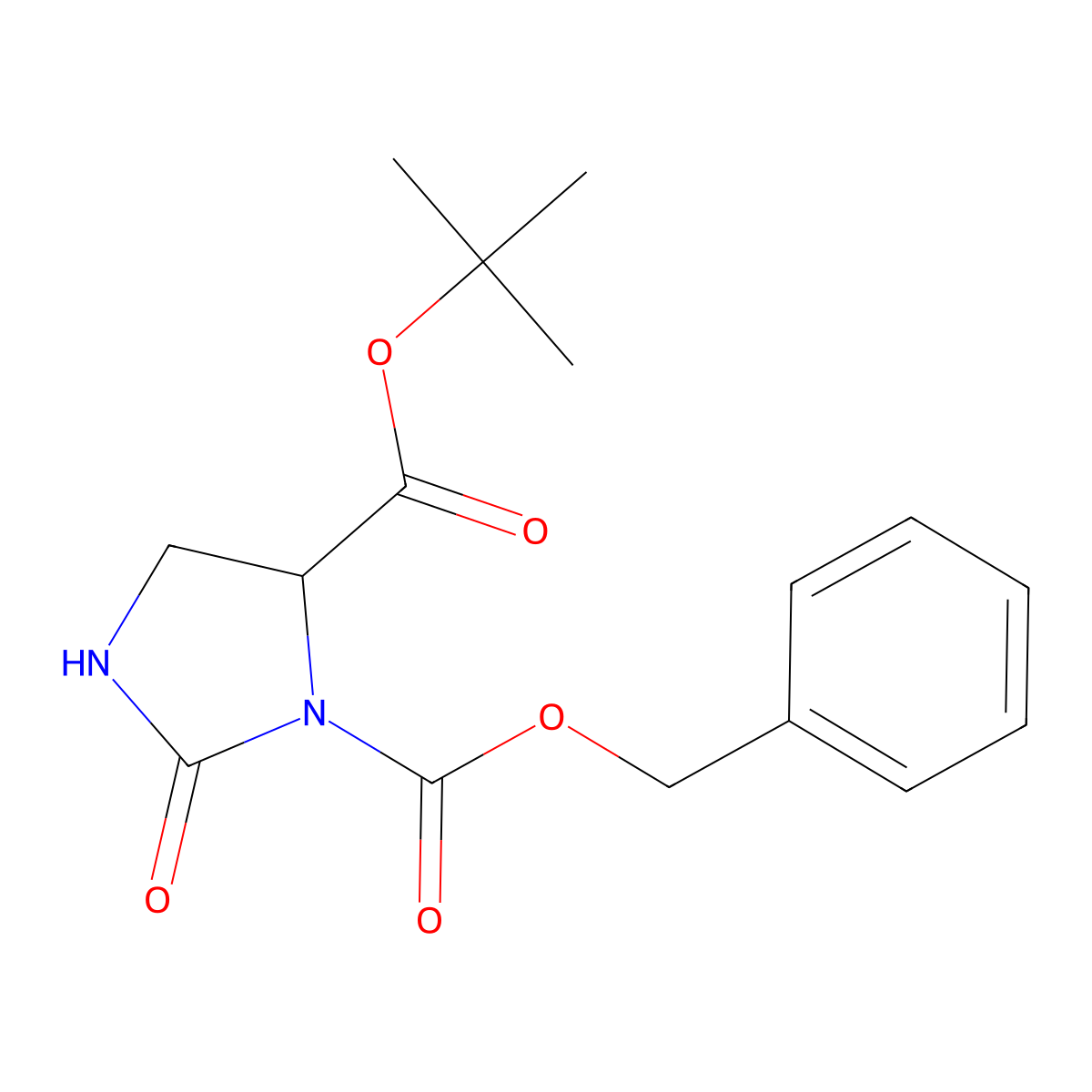 1-Benzyl 5-tert-butyl 2-oxoimidazolidine-1,5-dicarboxylate molecular structure, CAS 1266739-94-9