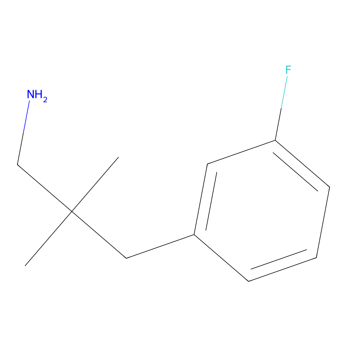3-(3-Fluorophenyl)-2,2-dimethylpropan-1-amine molecular structure, CAS 1266742-57-7
