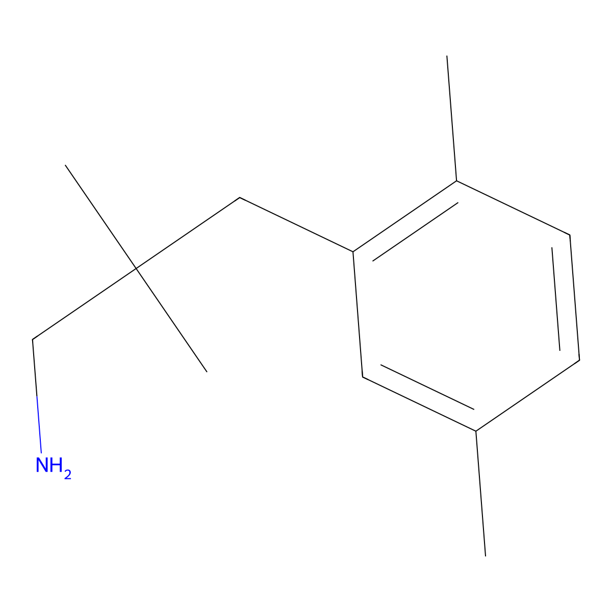 3-(2,5-Dimethylphenyl)-2,2-dimethylpropan-1-amine molecular structure, CAS 1266742-81-7