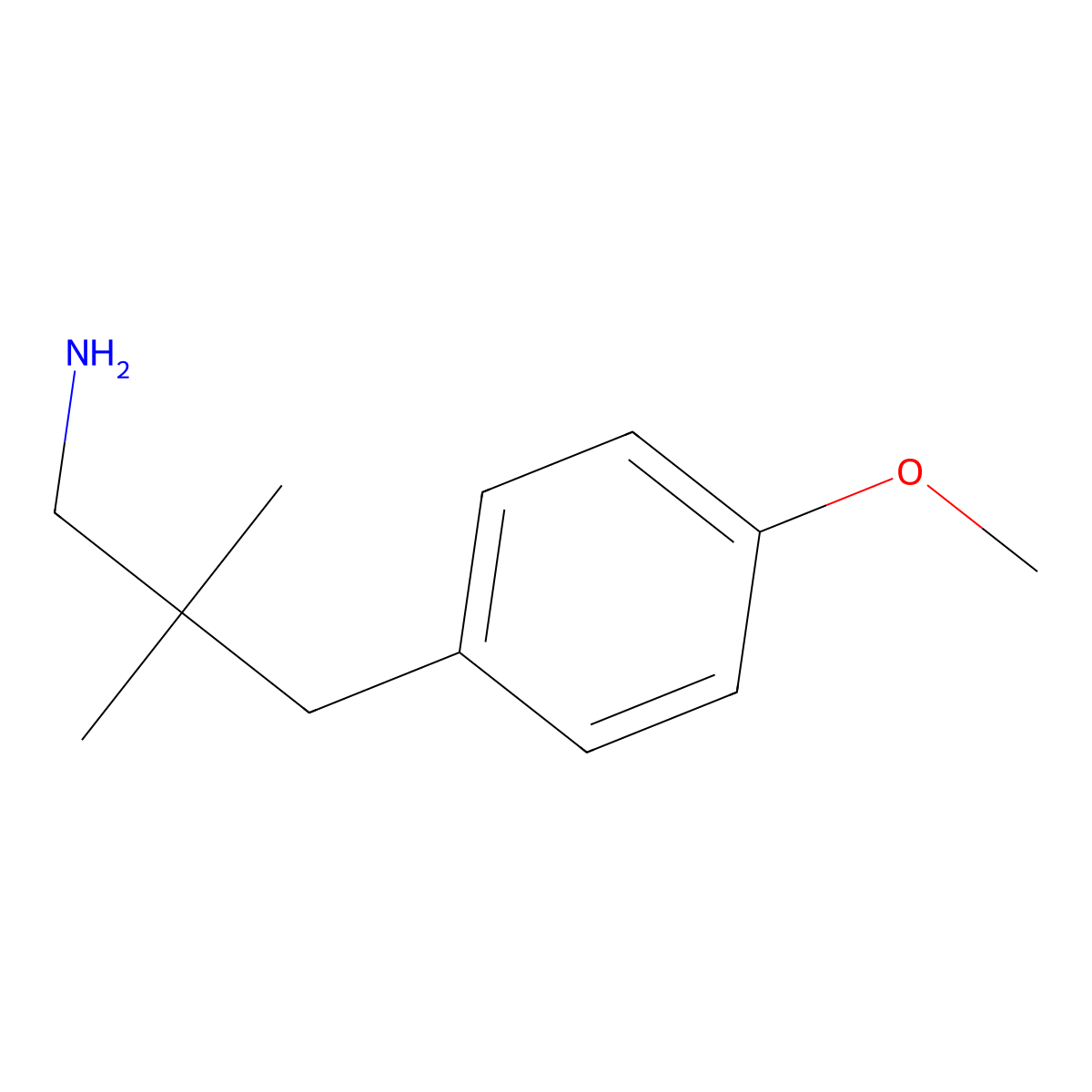 3-(4-Methoxyphenyl)-2,2-dimethylpropan-1-amine molecular structure, CAS 1266749-05-6