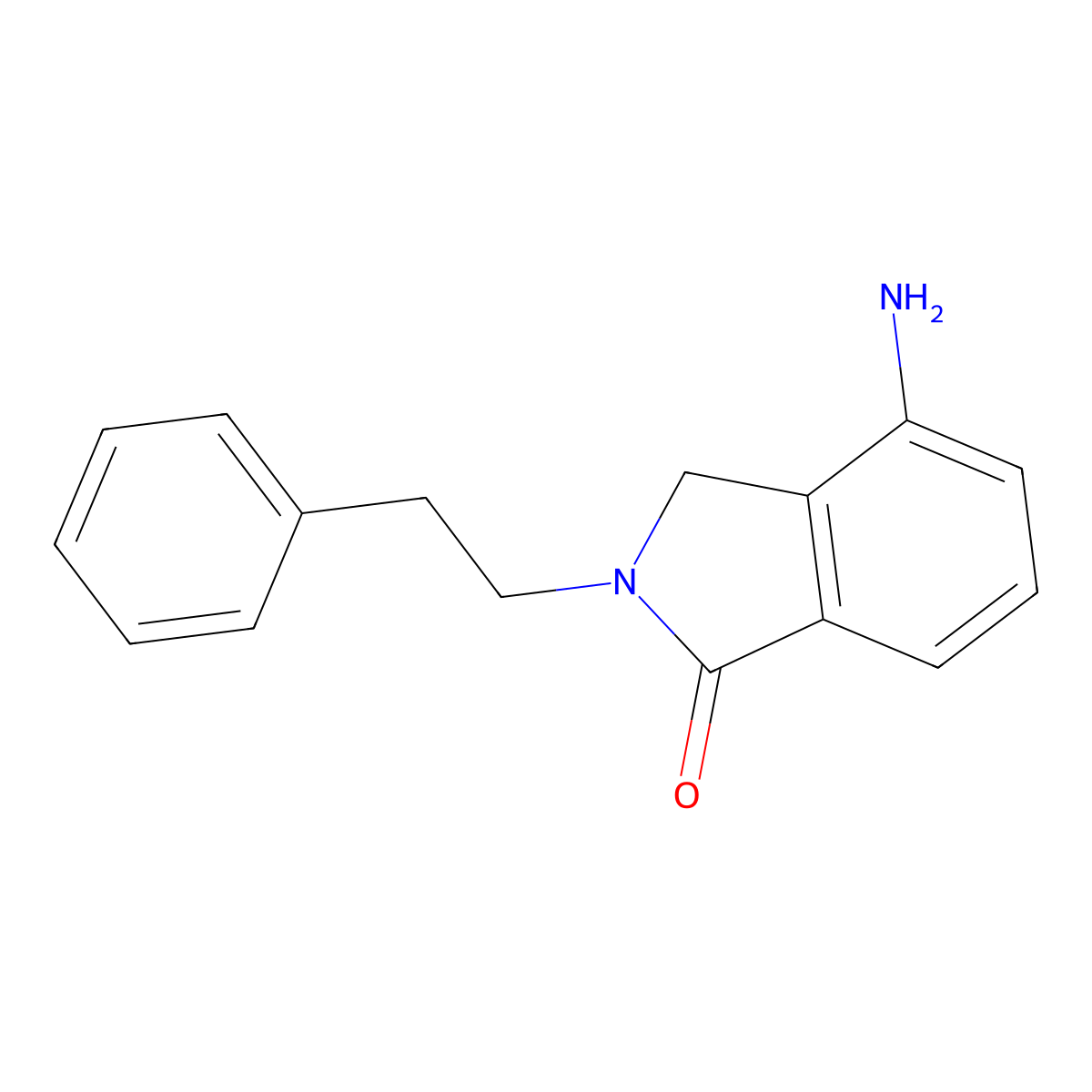 4-amino-2-(2-phenylethyl)-2,3-dihydro-1H-isoindol-1-one molecular structure, CAS 1266750-01-9