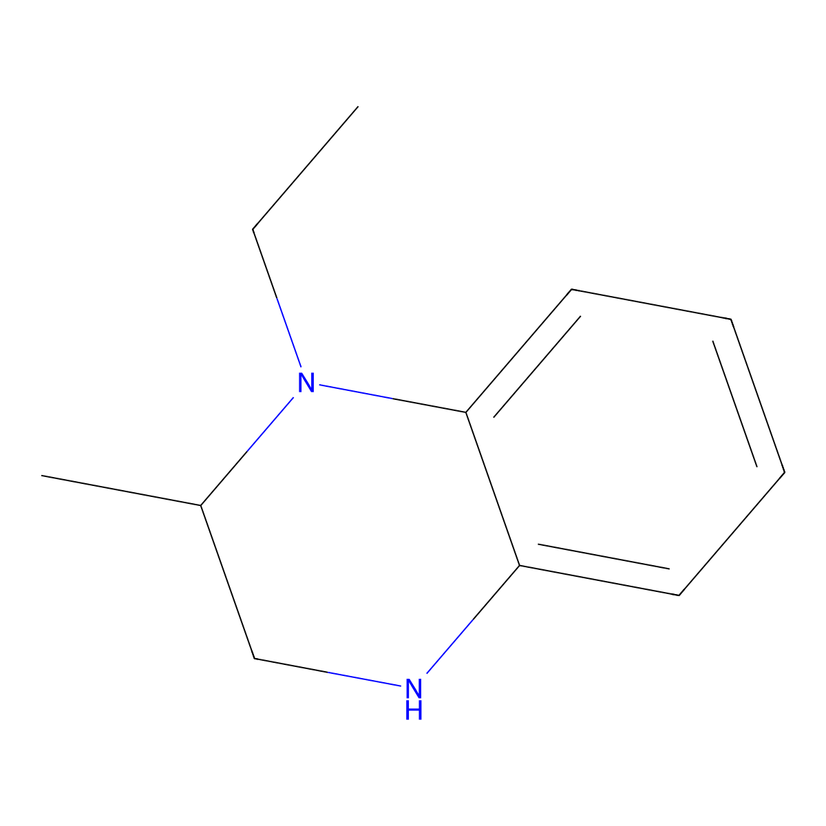 1-Ethyl-2-methyl-1,2,3,4-tetrahydroquinoxaline molecular structure, CAS 1266755-37-6