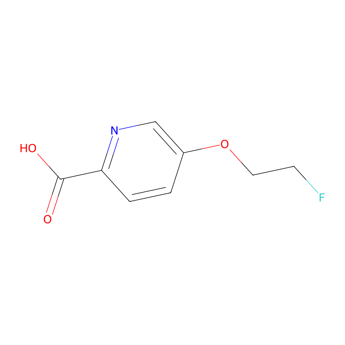 5-(2-Fluoroethoxy)pyridine-2-carboxylic acid molecular structure, CAS 1266787-46-5