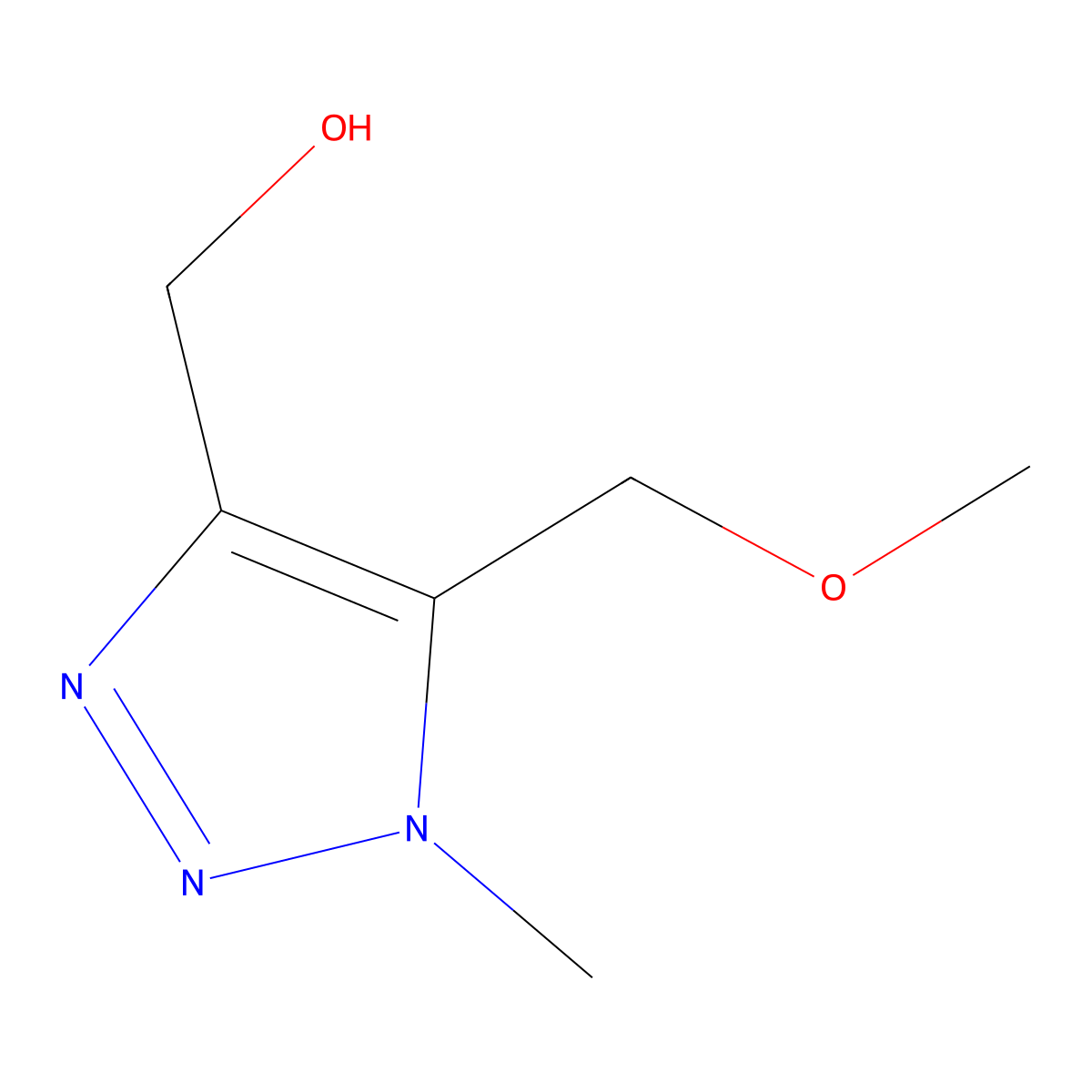 [5-(Methoxymethyl)-1-methyl-1H-1,2,3-triazol-4-yl]methanol molecular structure, CAS 1266788-08-2