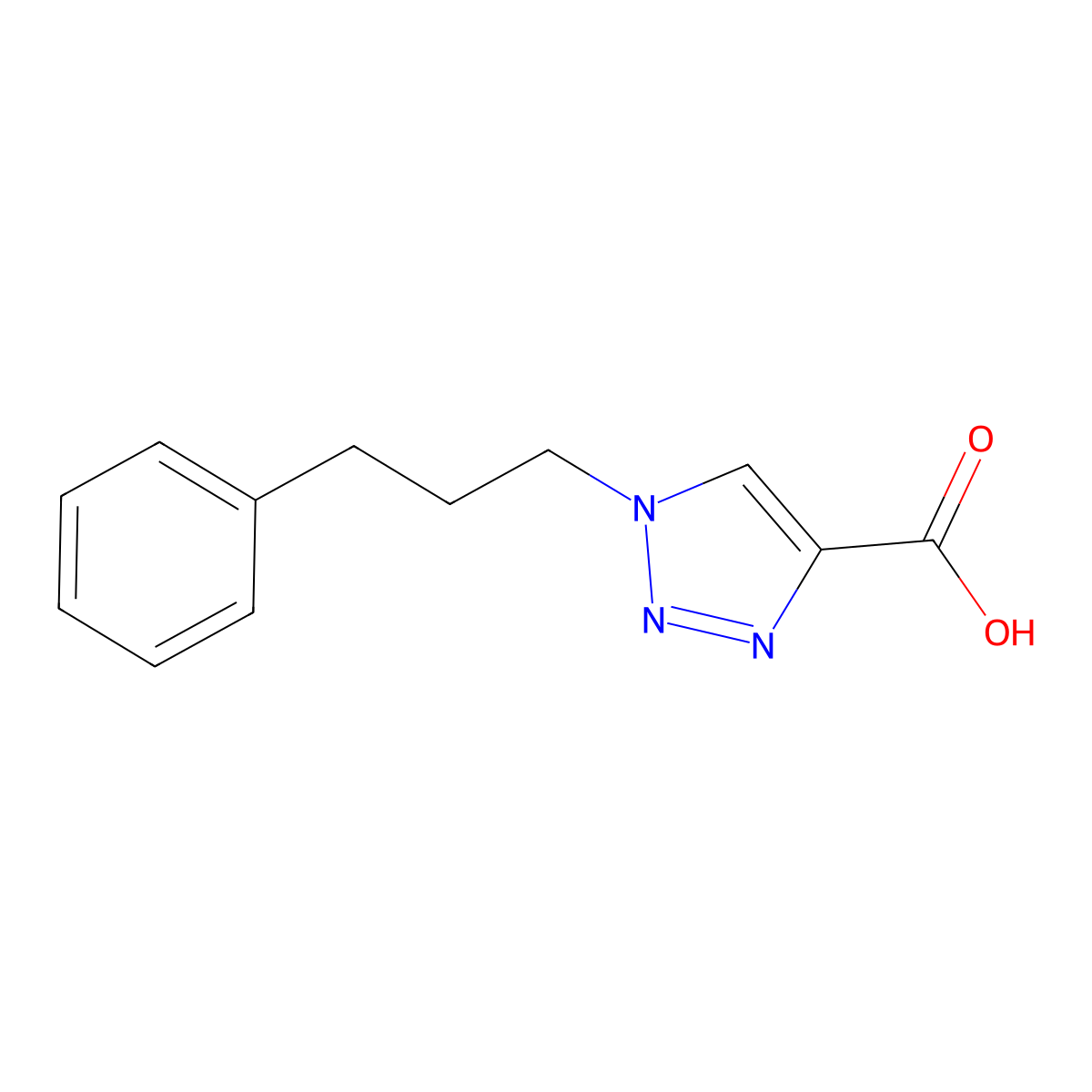 1-(3-phenylpropyl)-1H-1,2,3-triazole-4-carboxylic acid molecular structure, CAS 1266791-15-4