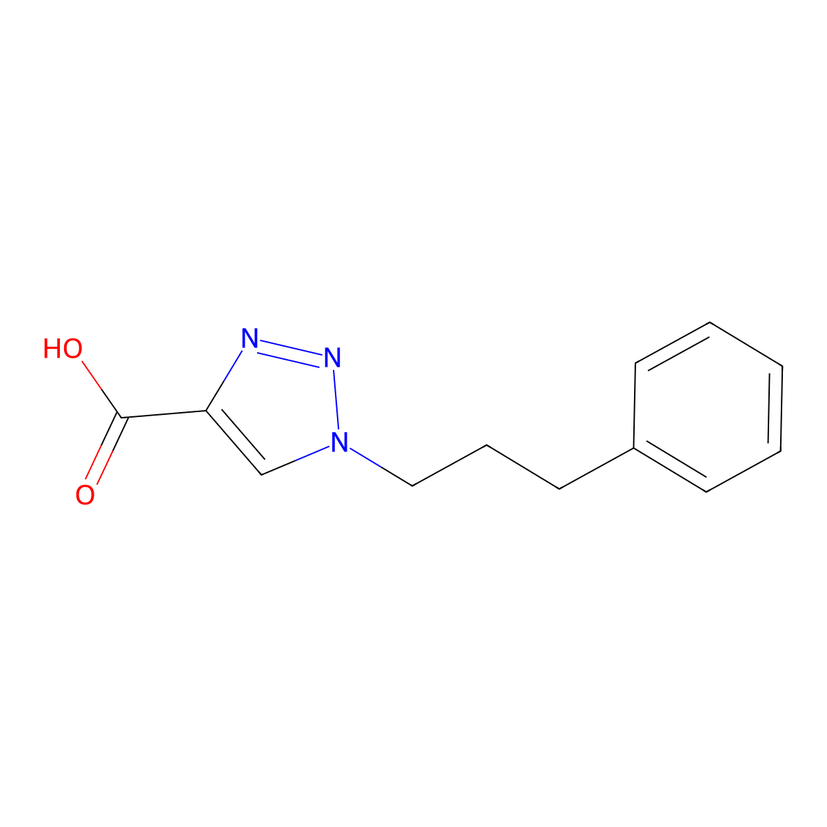 1-(3-phenylpropyl)-1H-1,2,3-triazole-4-carboxylic acid molecular structure, CAS 1266791-15-4