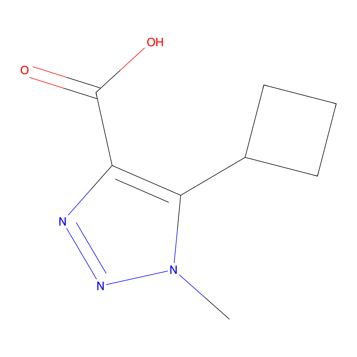 5-Cyclobutyl-1-methyl-1H-1,2,3-triazole-4-carboxylic acid molecular structure, CAS 1266792-42-0