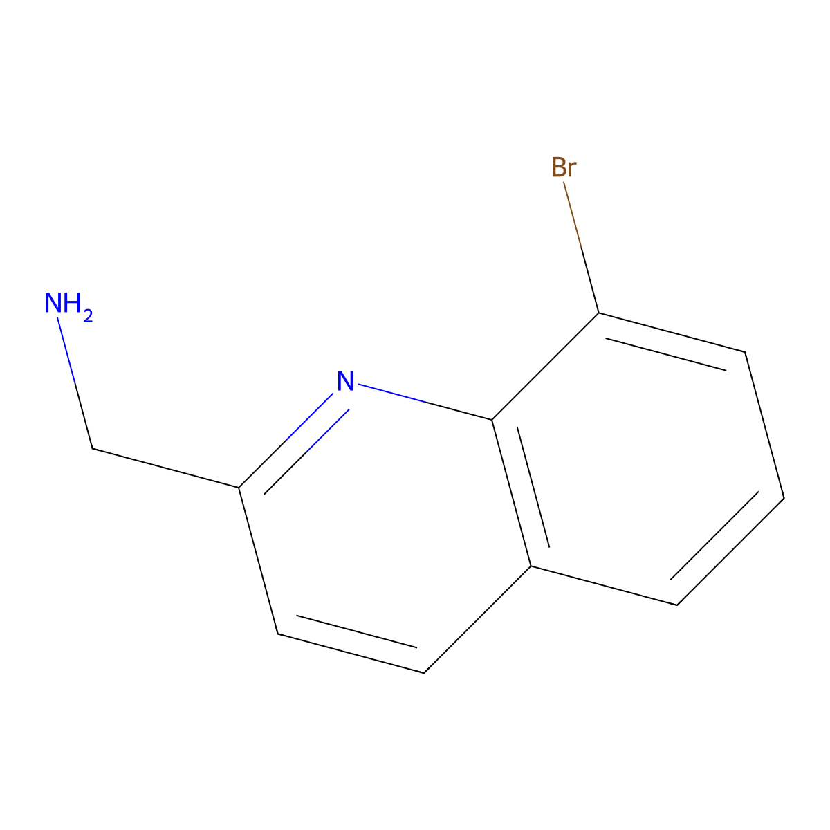1-(8-Bromoquinolin-2-yl)methanamine molecular structure, CAS 1266799-71-6