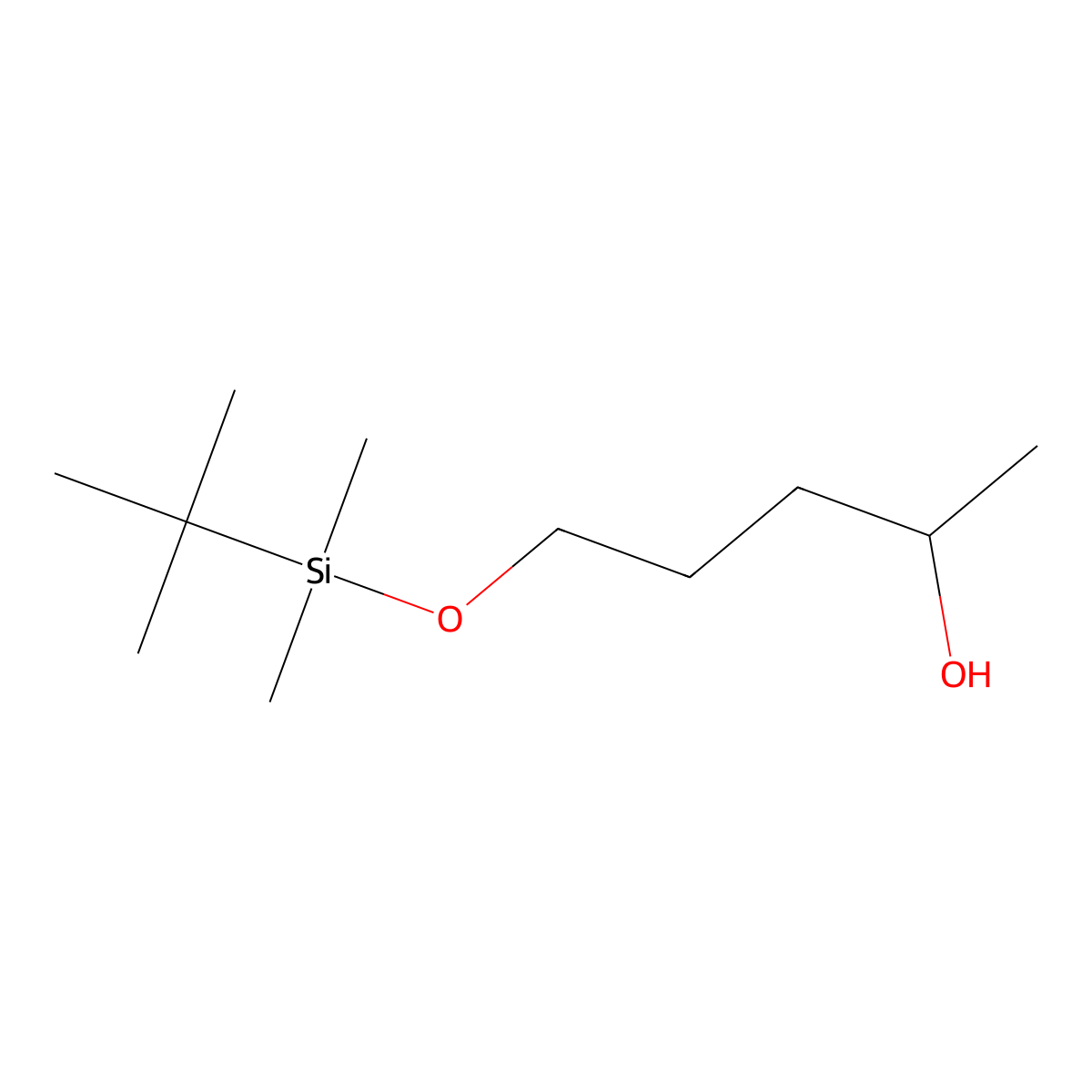 5-((Tert-butyldimethylsilyl)oxy)pentan-2-ol molecular structure, CAS 126680-65-7